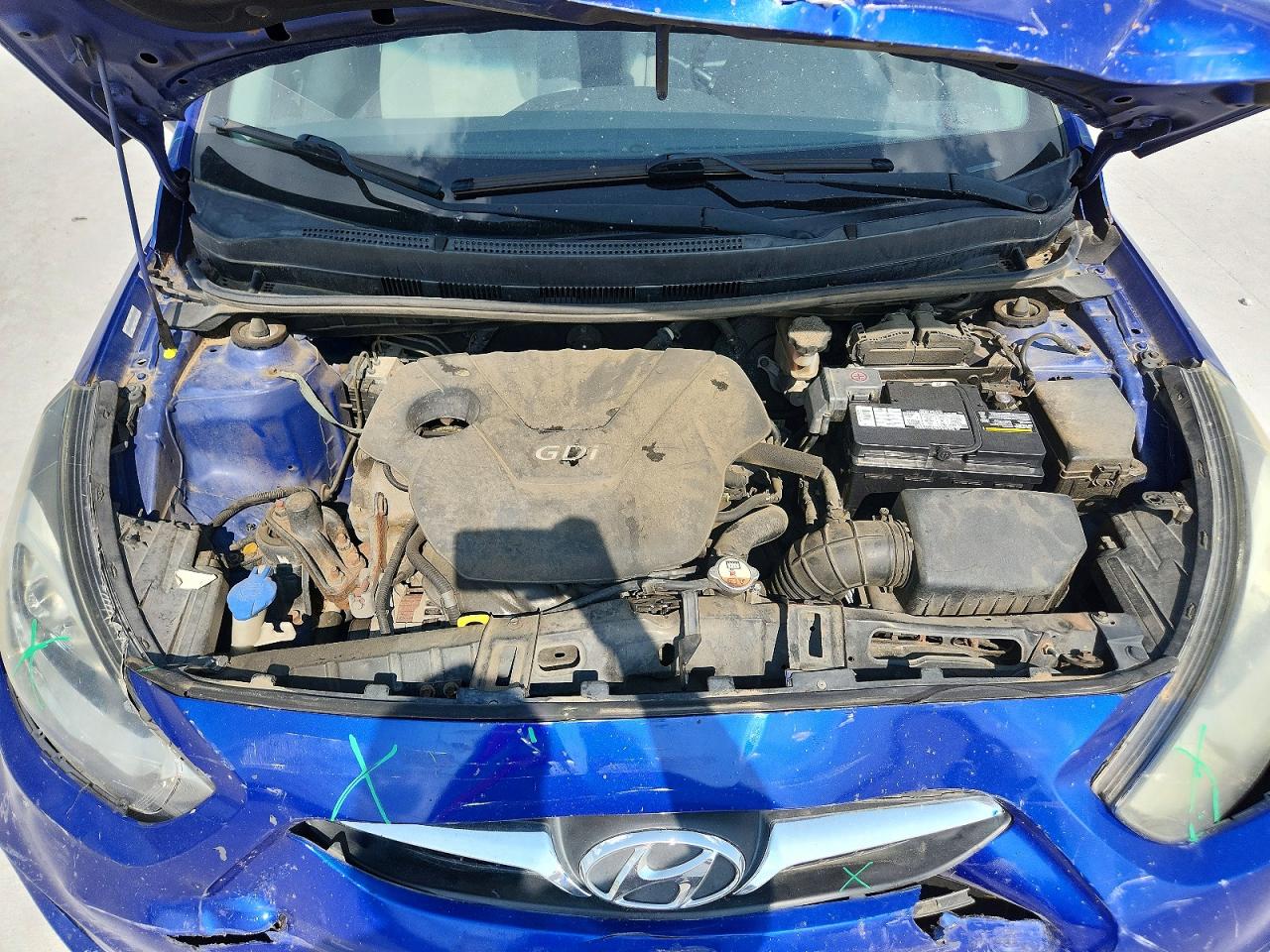 2014 Hyundai Accent Gls Blue vin: KMHCT4AE8EU662300