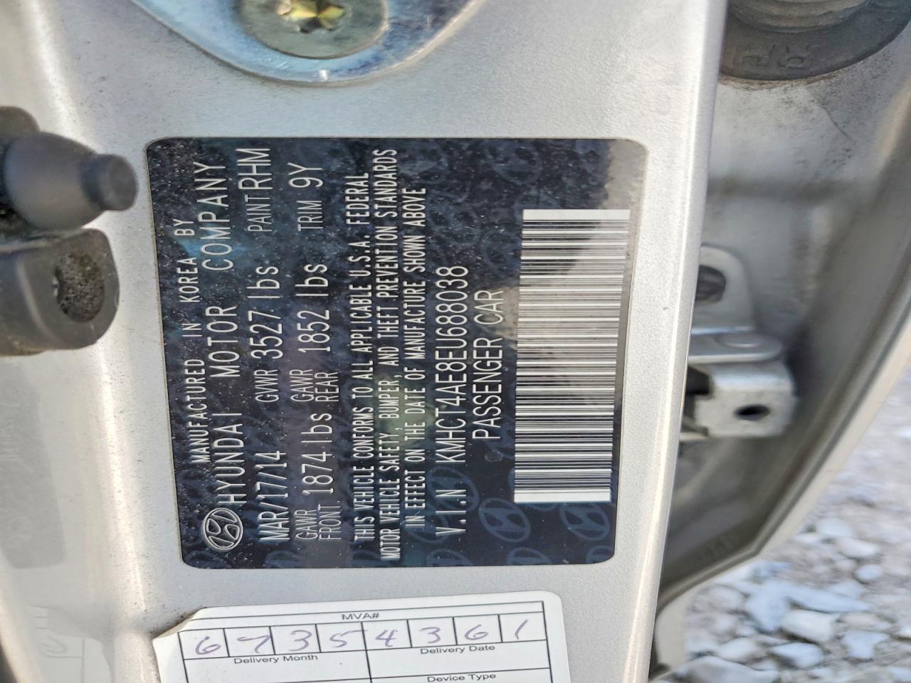 2014 Hyundai Accent Gls Silver vin: KMHCT4AE8EU688038