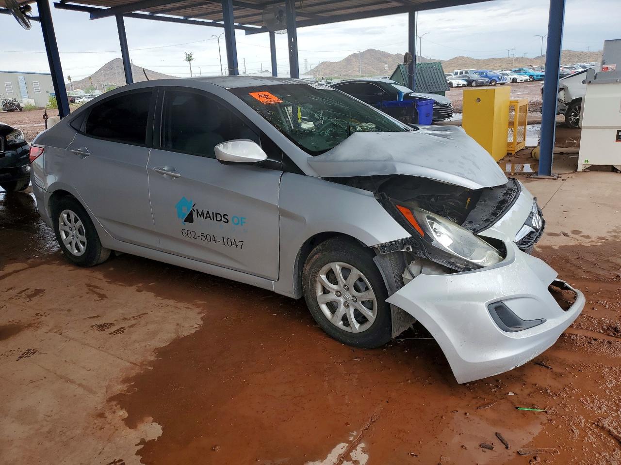 2014 Hyundai Accent Gls Серебряный vin: KMHCT4AE8EU707431