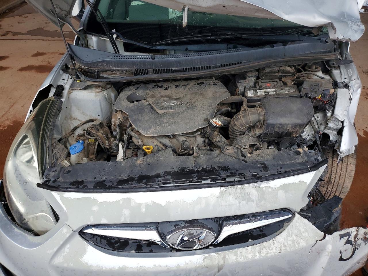 2014 Hyundai Accent Gls Серебряный vin: KMHCT4AE8EU707431