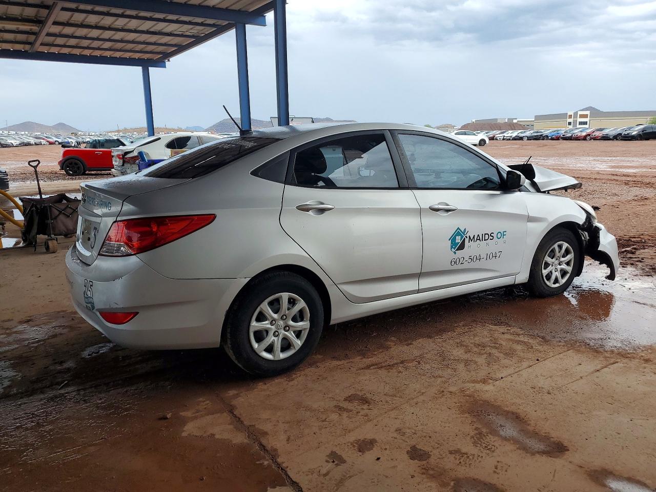 2014 Hyundai Accent Gls Серебряный vin: KMHCT4AE8EU707431