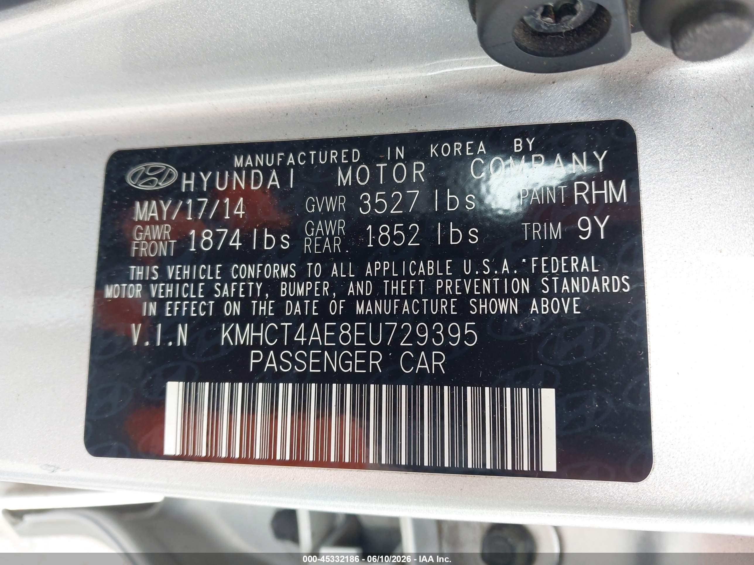 2014 Hyundai Accent Gls Silver vin: KMHCT4AE8EU729395