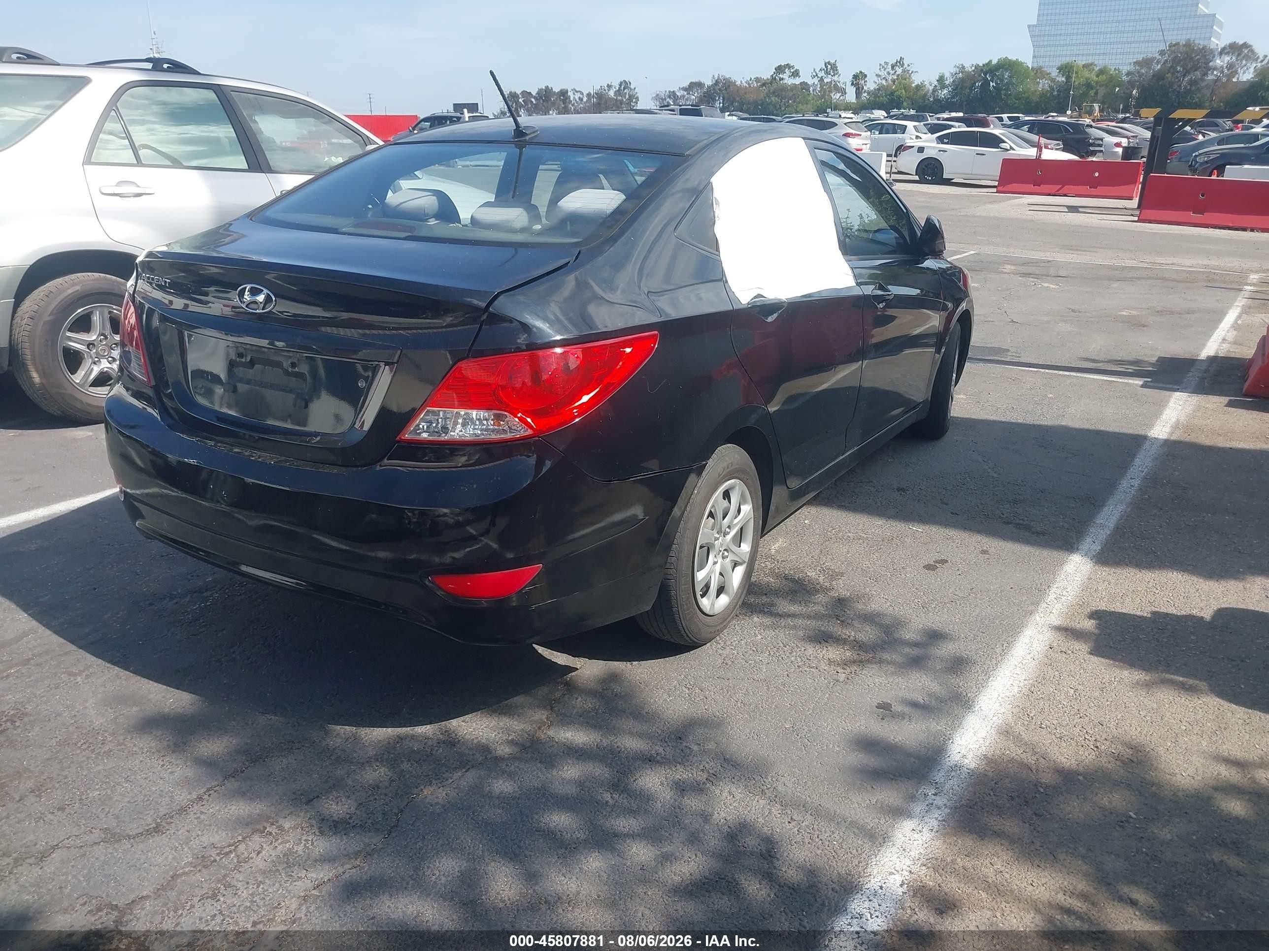 2014 Hyundai Accent Gls Black vin: KMHCT4AE8EU743619