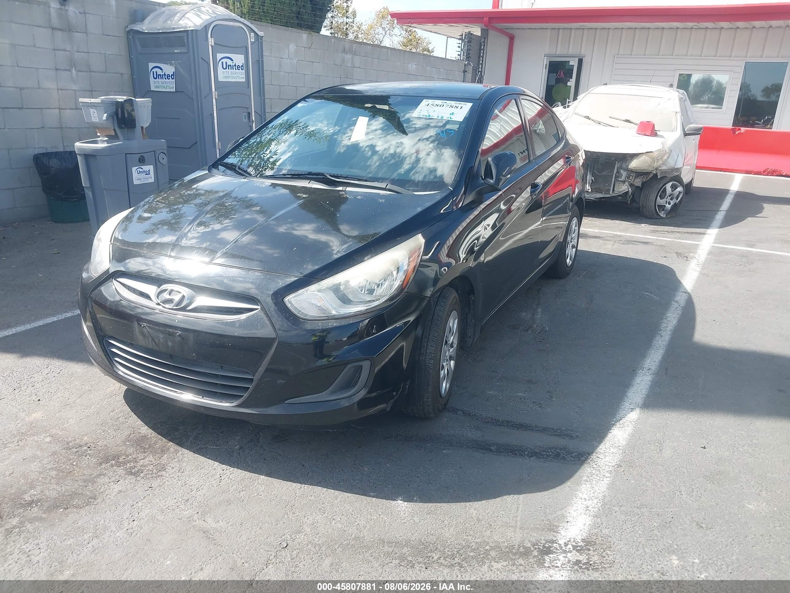 2014 Hyundai Accent Gls Black vin: KMHCT4AE8EU743619