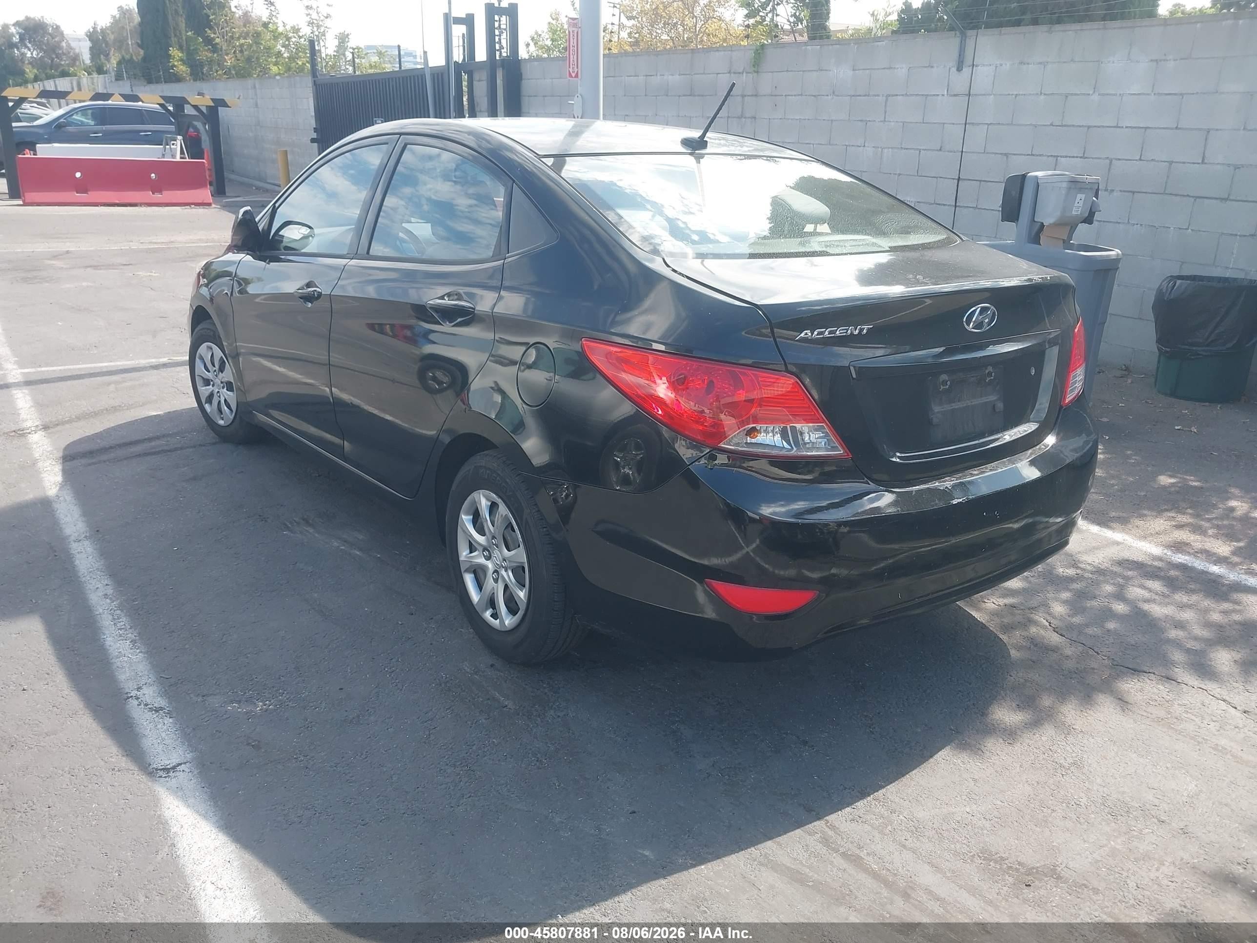 2014 Hyundai Accent Gls Black vin: KMHCT4AE8EU743619