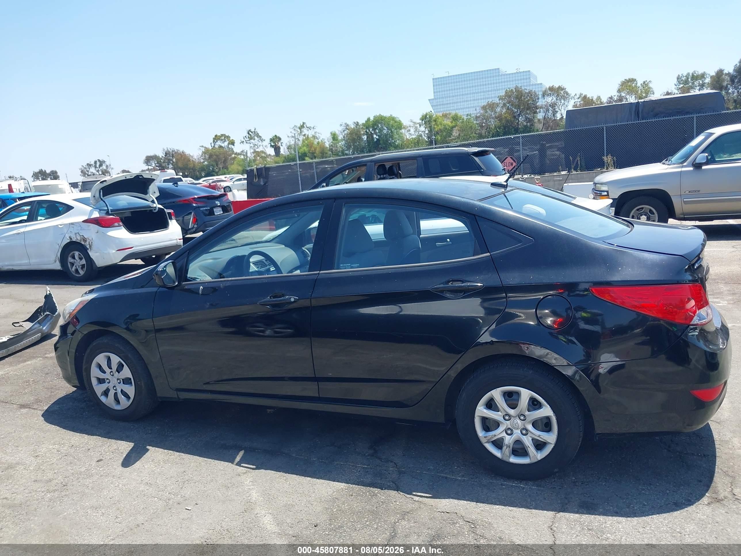 2014 Hyundai Accent Gls Black vin: KMHCT4AE8EU743619