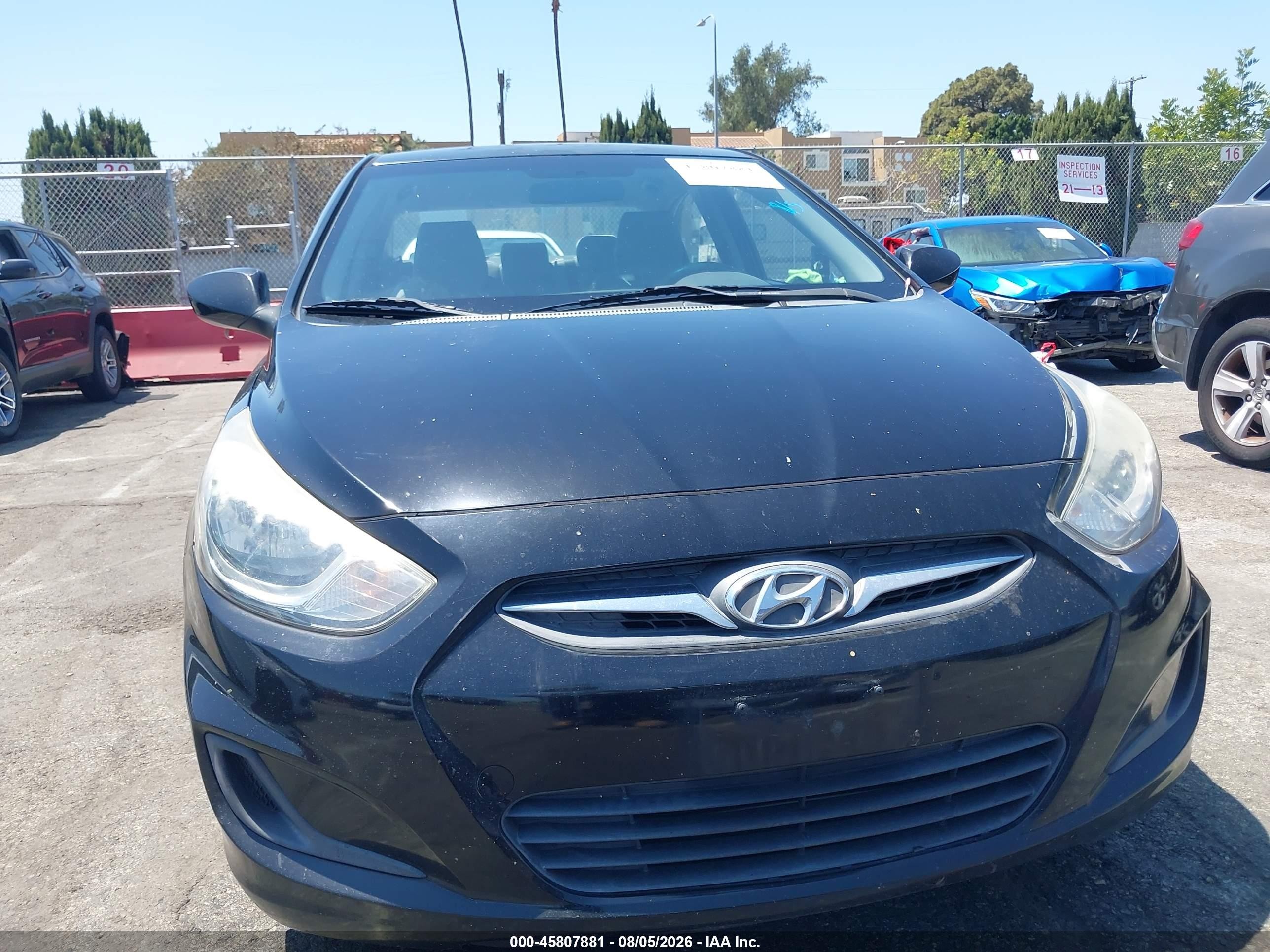 2014 Hyundai Accent Gls Black vin: KMHCT4AE8EU743619