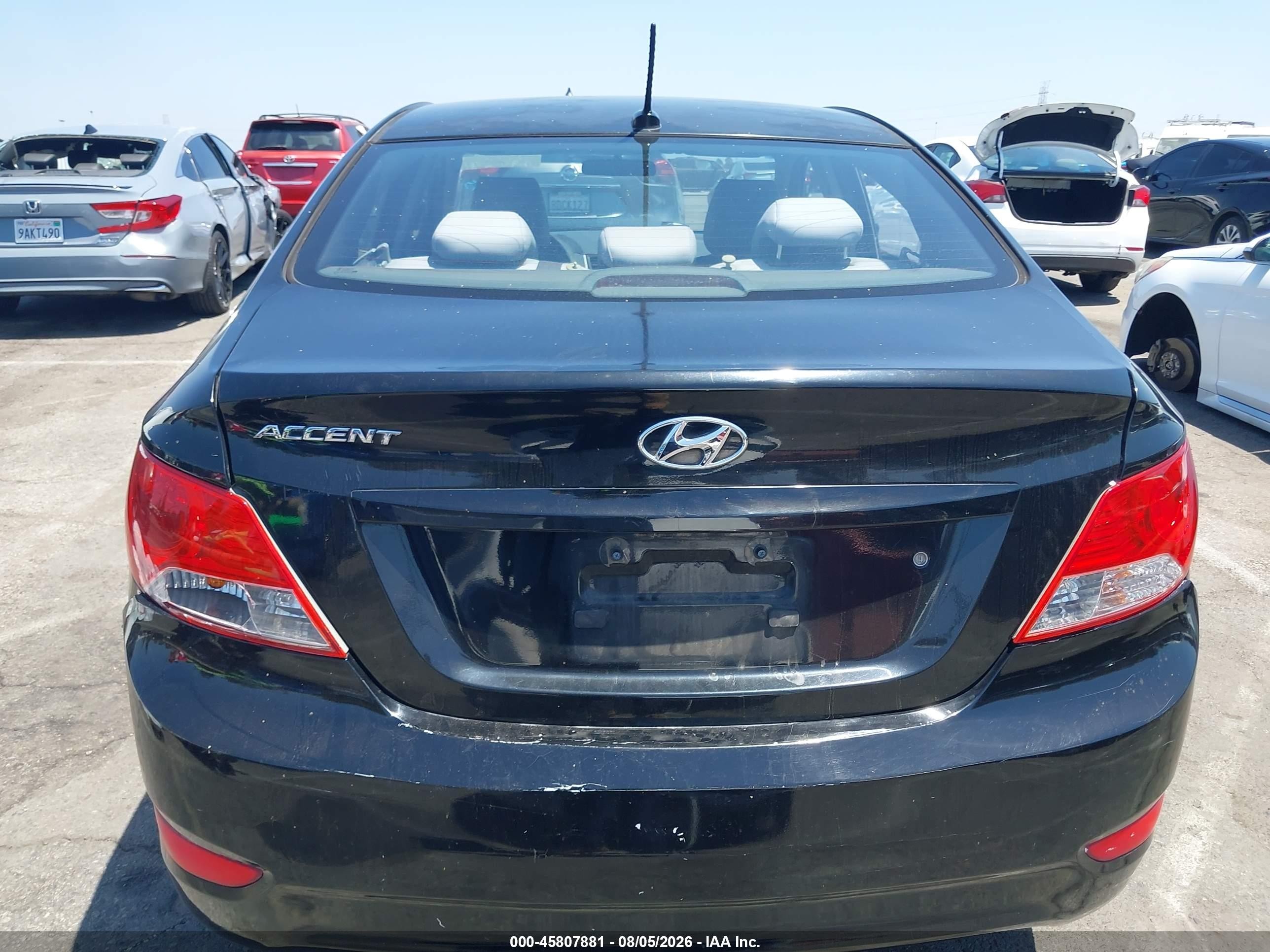 2014 Hyundai Accent Gls Black vin: KMHCT4AE8EU743619