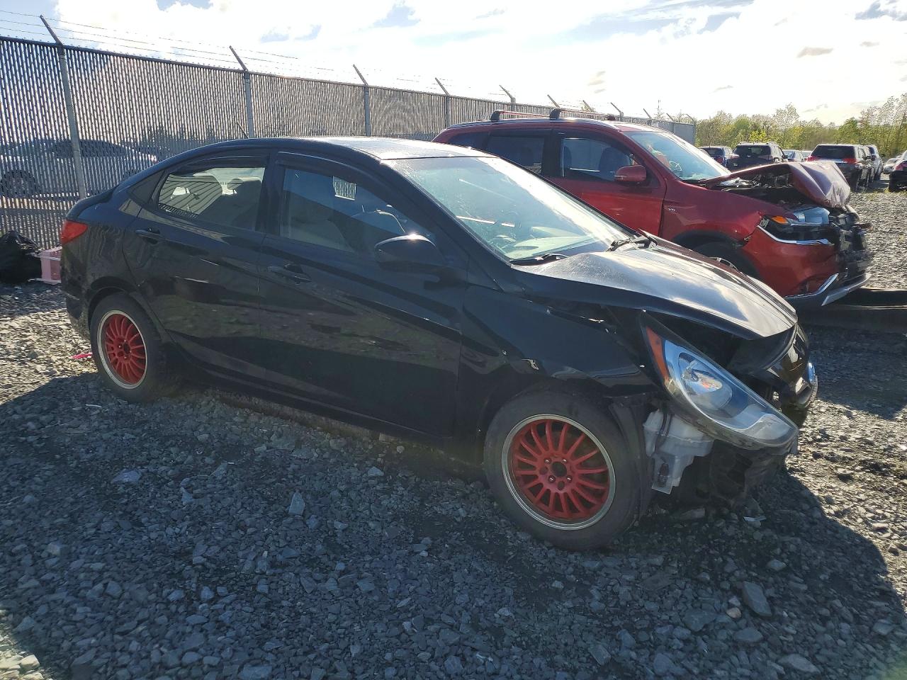 2014 Hyundai Accent Gls Black vin: KMHCT4AE8EU762333