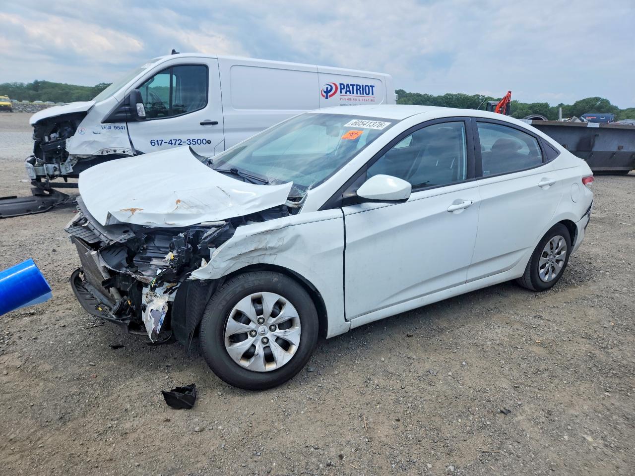 2015 Hyundai Accent Gls White vin: KMHCT4AE8FU797536