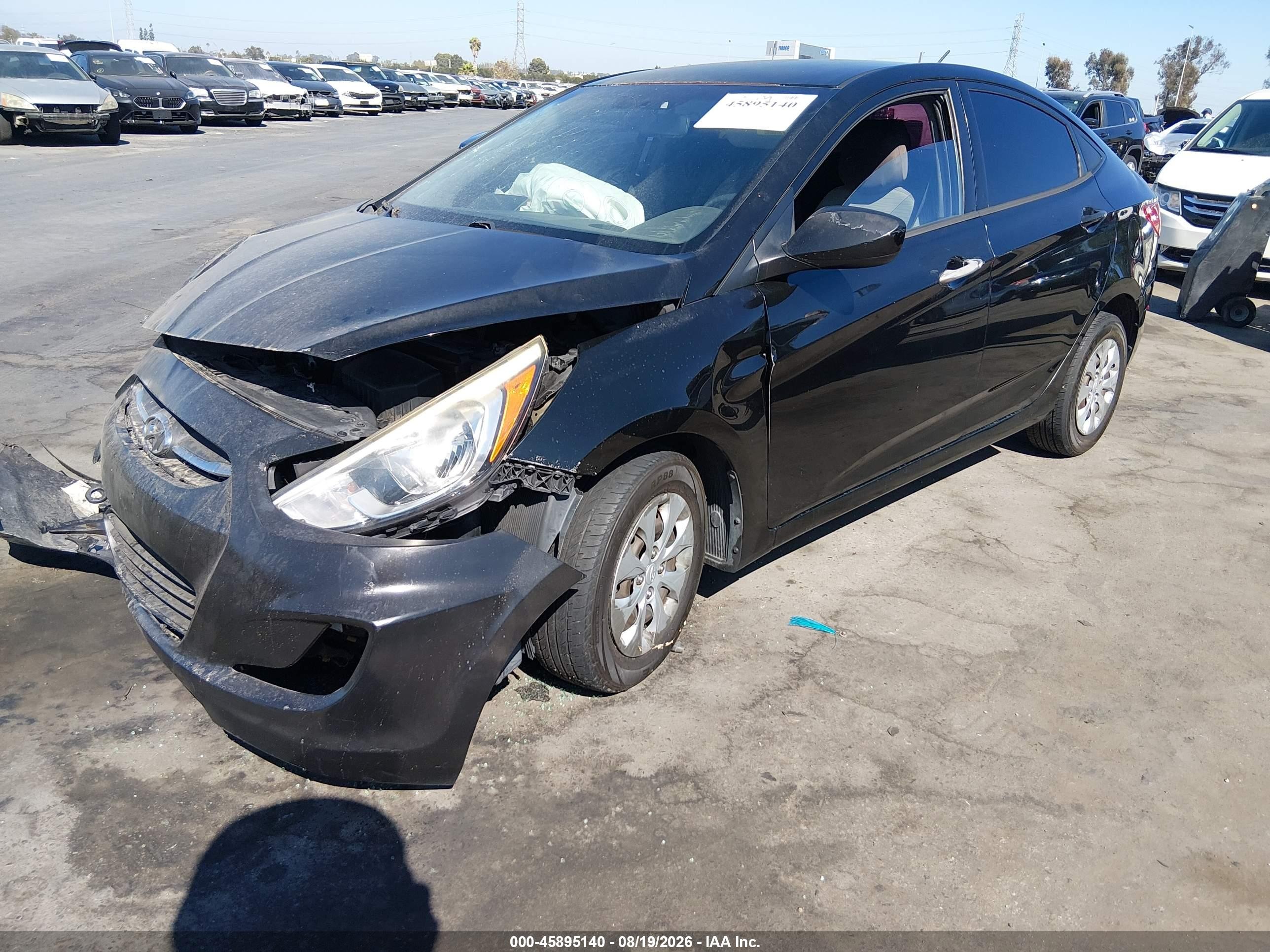 2015 Hyundai Accent Gls Black vin: KMHCT4AE8FU822578