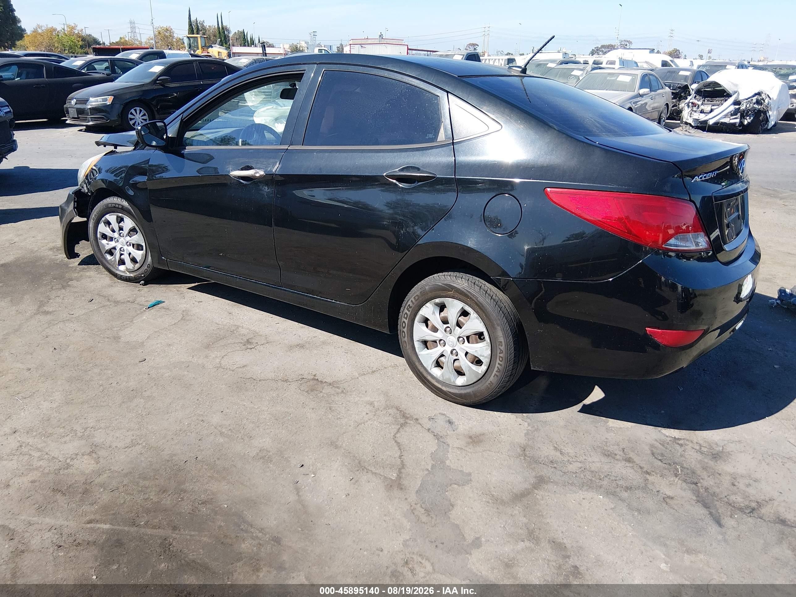 2015 Hyundai Accent Gls Black vin: KMHCT4AE8FU822578