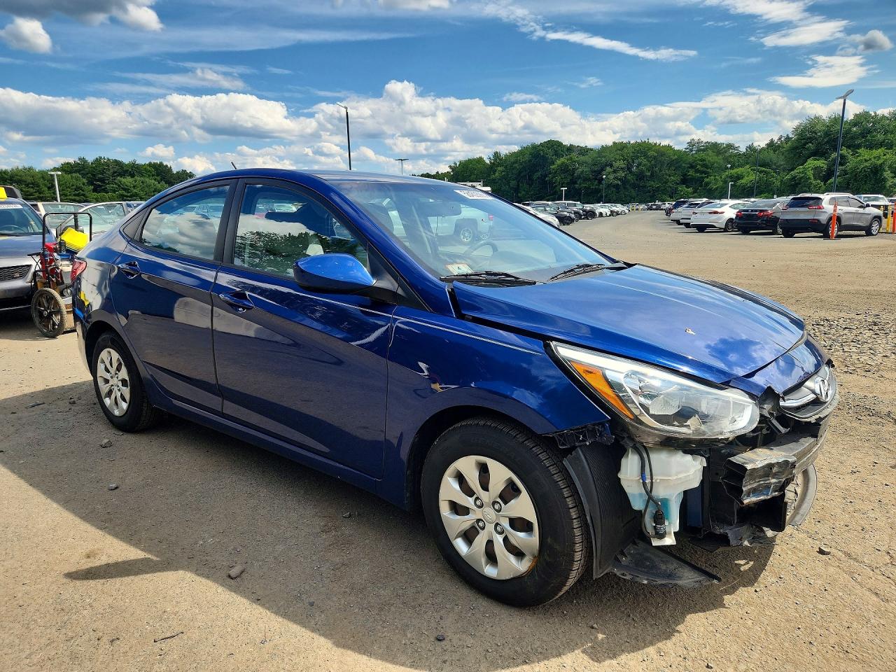 2015 Hyundai Accent Gls Blue vin: KMHCT4AE8FU850364