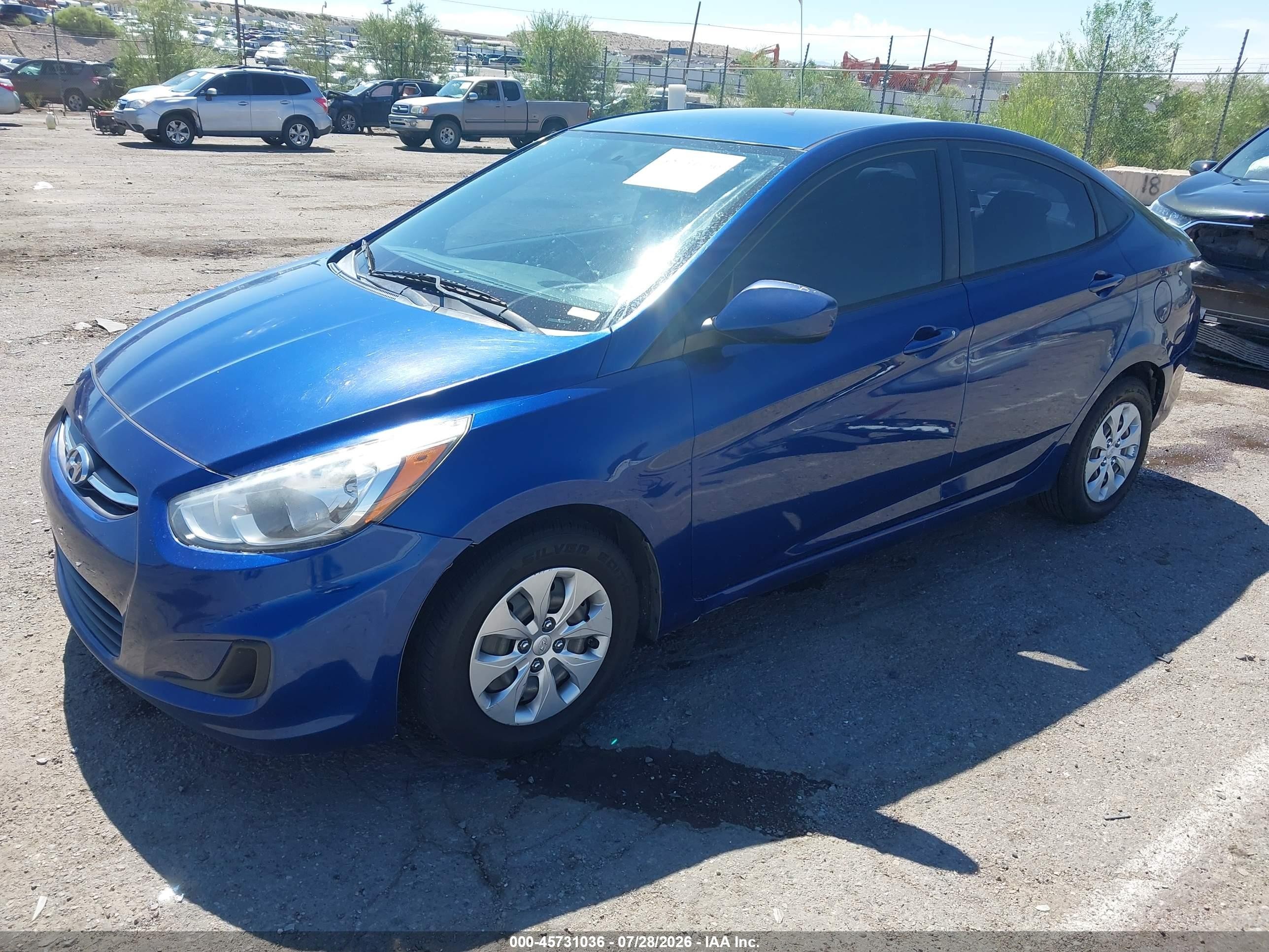 2015 Hyundai Accent Gls Blue vin: KMHCT4AE8FU879122