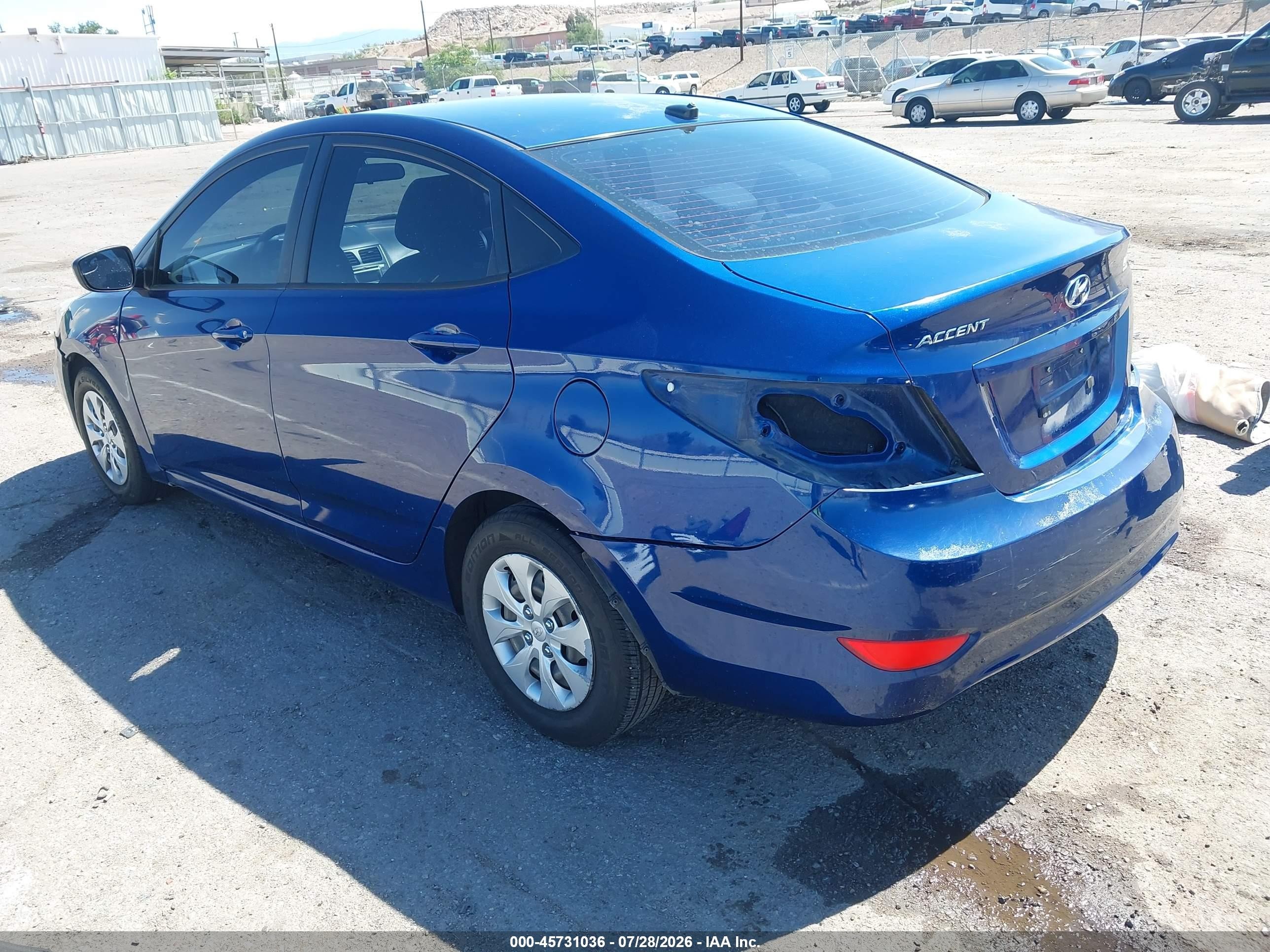 2015 Hyundai Accent Gls Blue vin: KMHCT4AE8FU879122