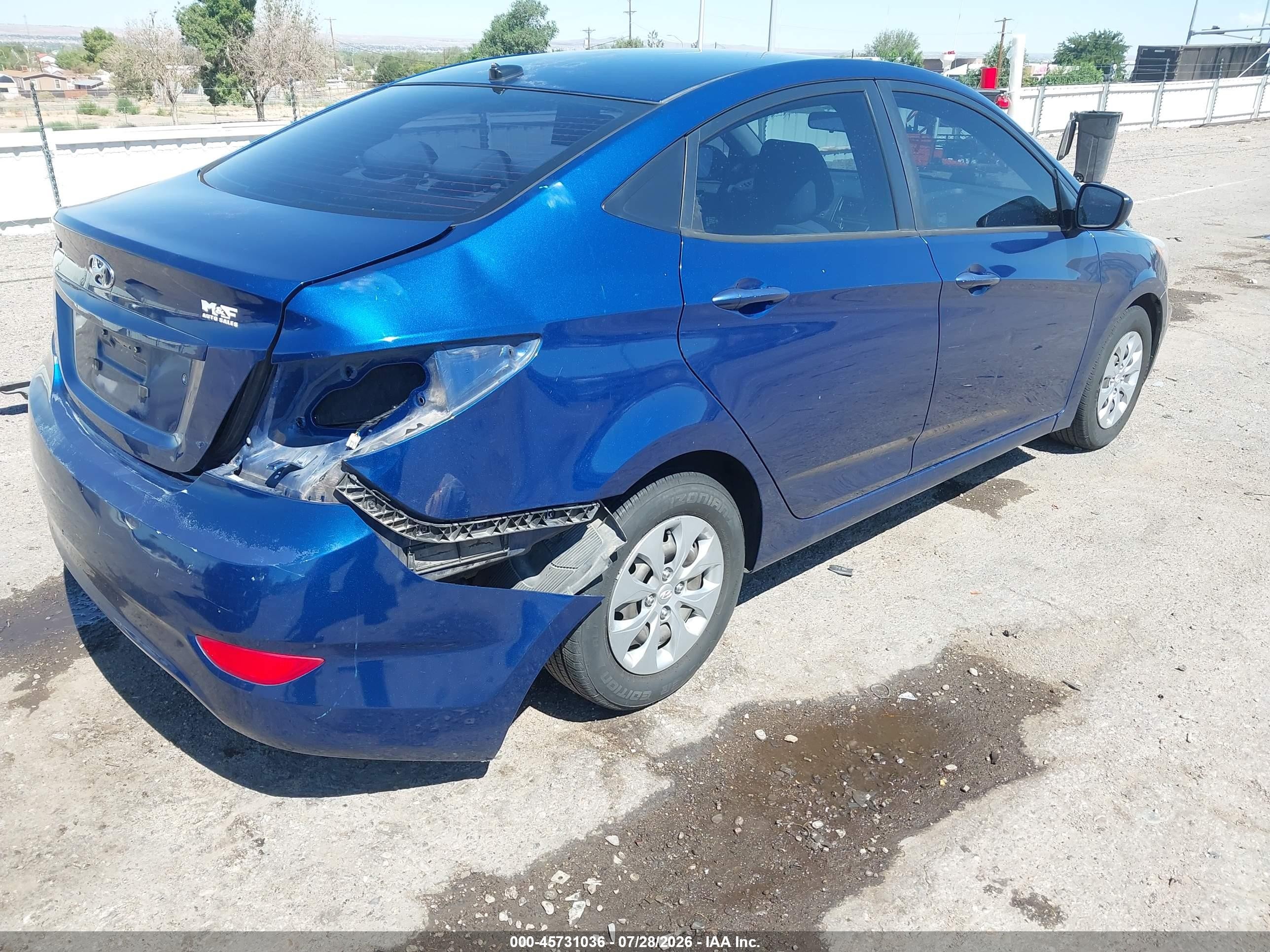 2015 Hyundai Accent Gls Blue vin: KMHCT4AE8FU879122