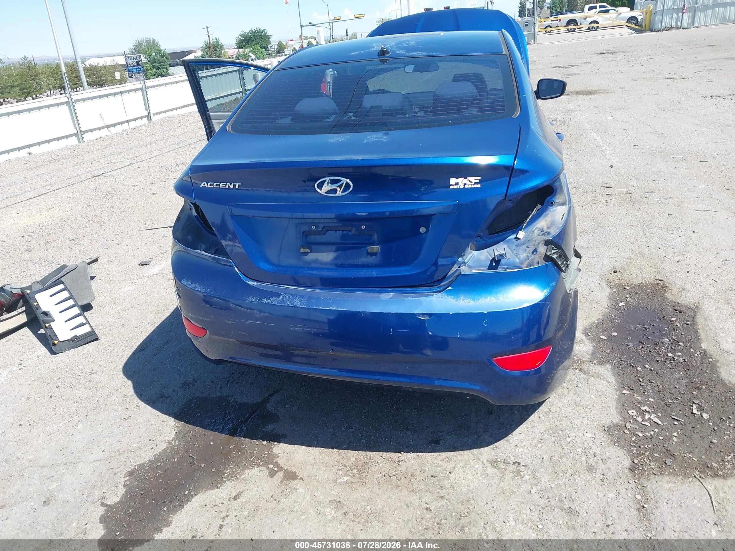2015 Hyundai Accent Gls Blue vin: KMHCT4AE8FU879122