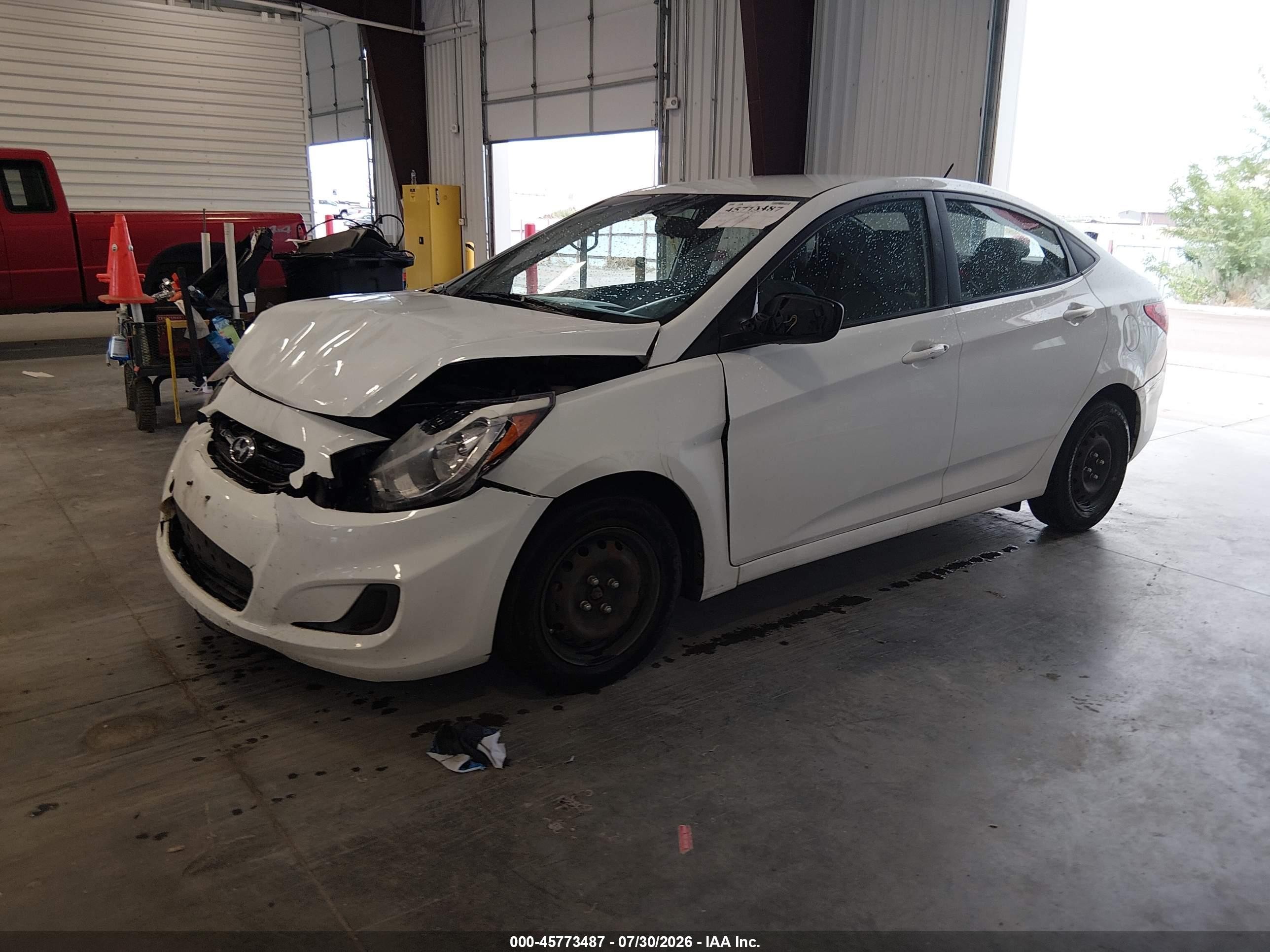 2015 Hyundai Accent Gls White vin: KMHCT4AE8FU919330