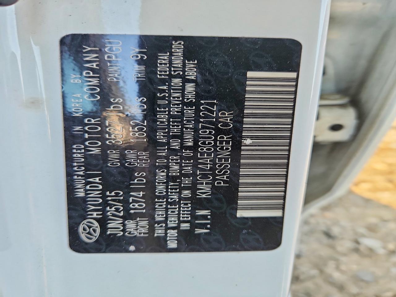 2016 Hyundai Accent Se White vin: KMHCT4AE8GU971221