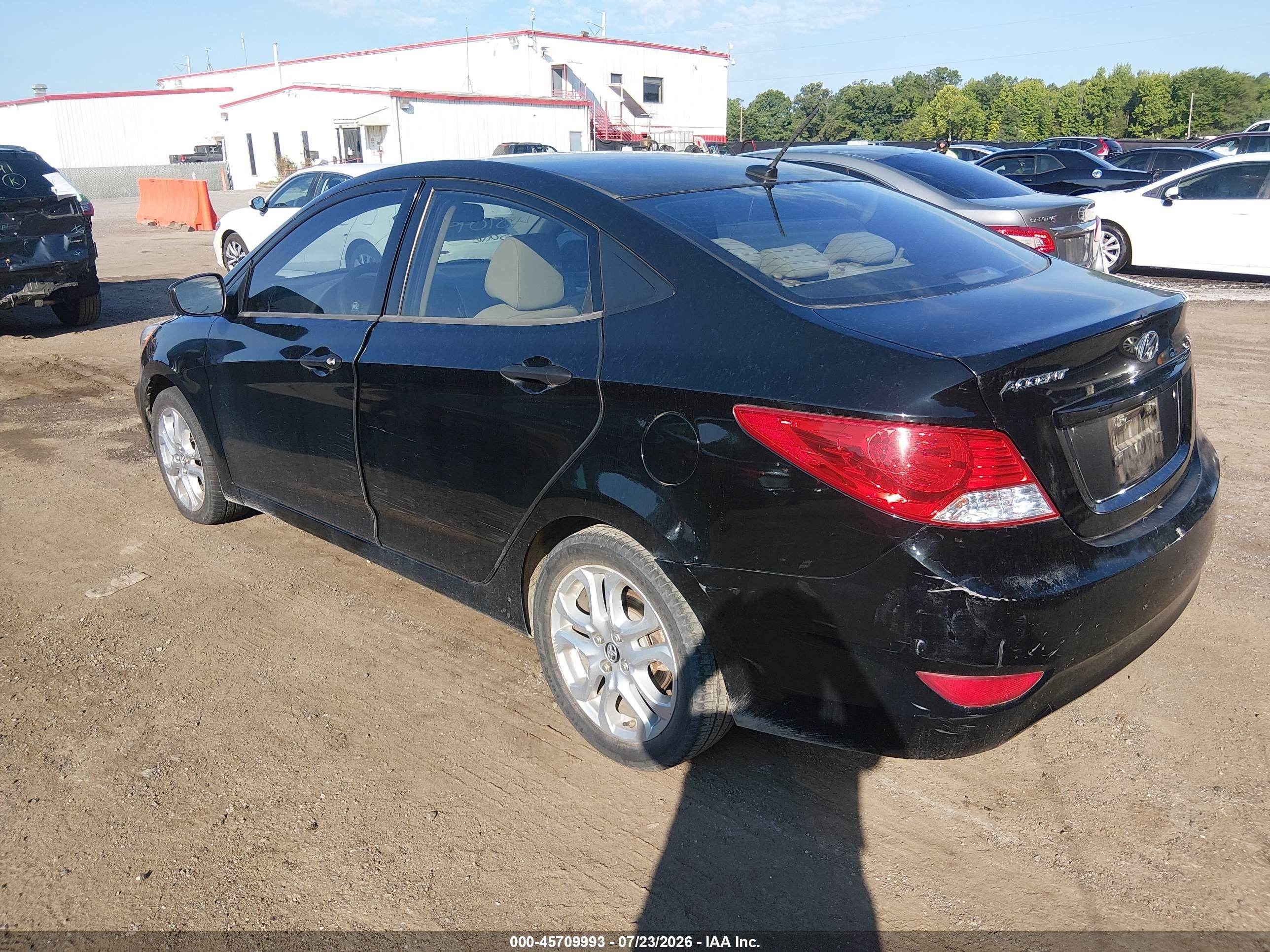 2012 Hyundai Accent Gls Black vin: KMHCT4AE9CU081322