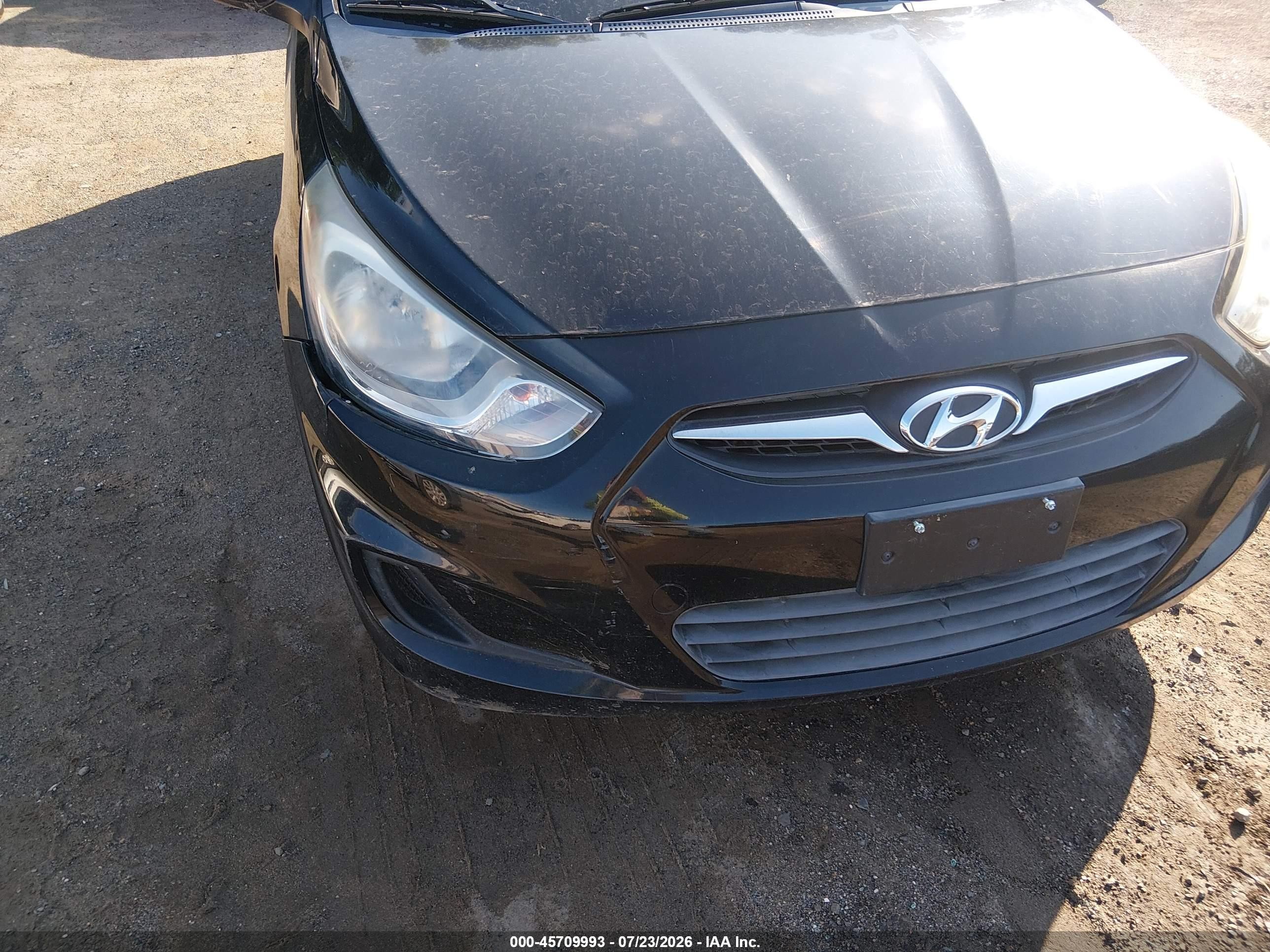 2012 Hyundai Accent Gls Black vin: KMHCT4AE9CU081322