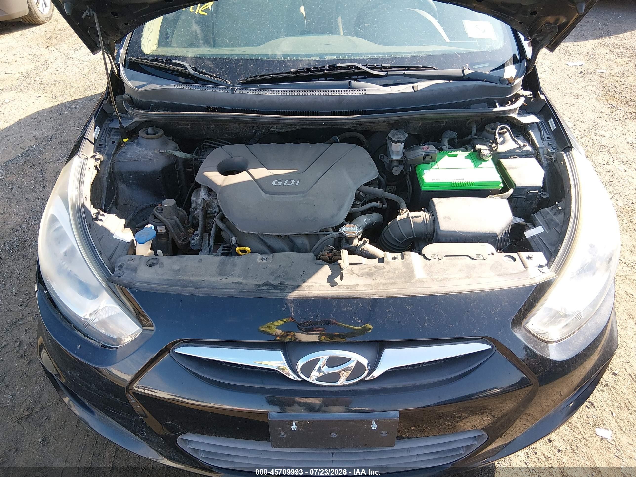 2012 Hyundai Accent Gls Black vin: KMHCT4AE9CU081322