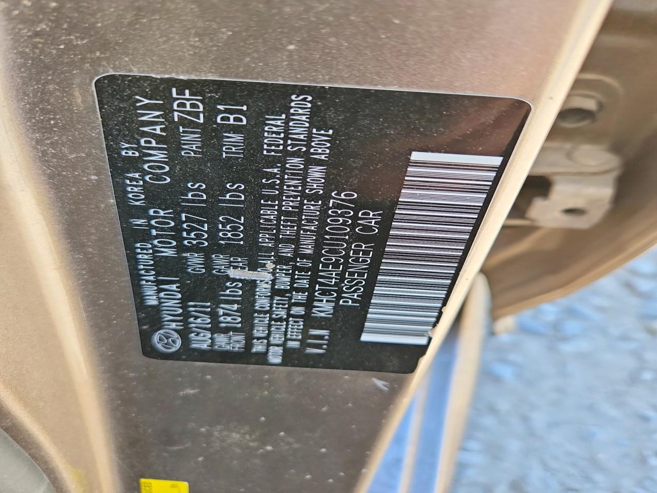 2012 Hyundai Accent Gls Gray vin: KMHCT4AE9CU109376