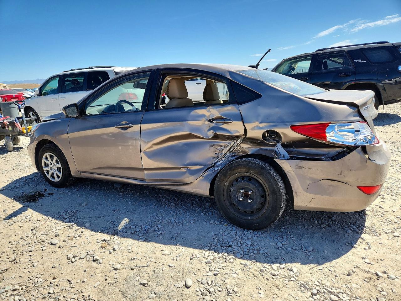 2012 Hyundai Accent Gls Gray vin: KMHCT4AE9CU109376