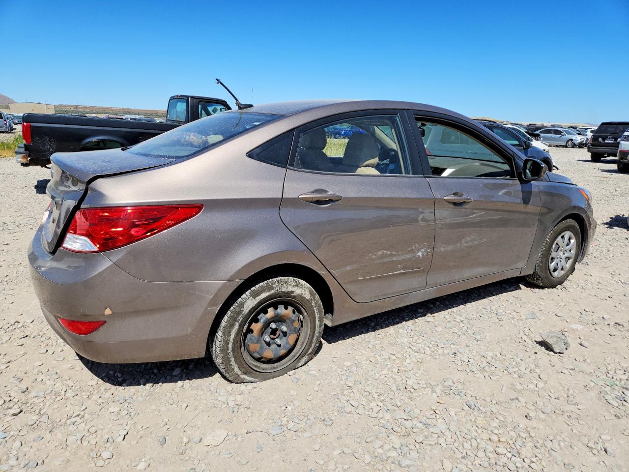 2012 Hyundai Accent Gls Gray vin: KMHCT4AE9CU109376