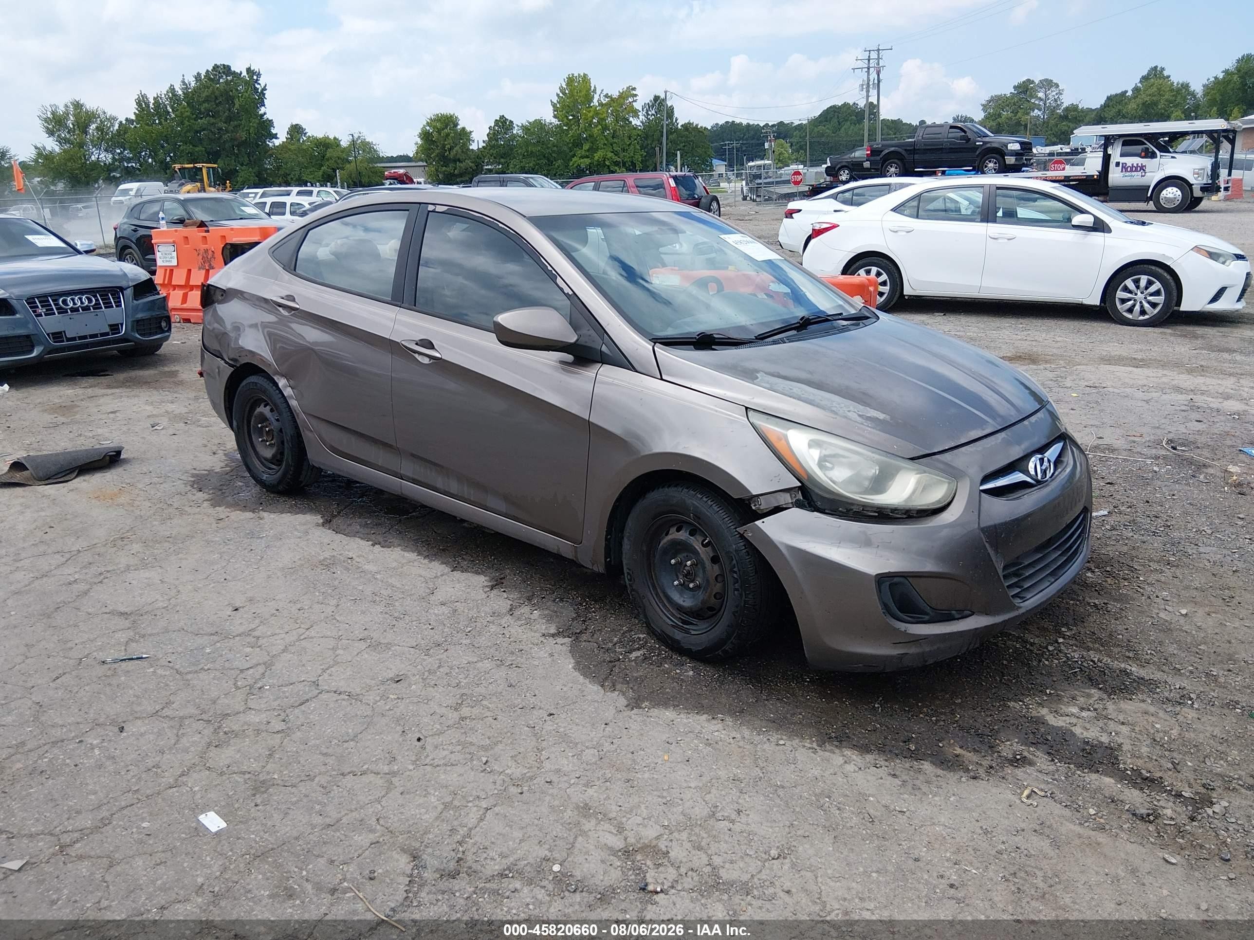 2012 Hyundai Accent Gls Gray vin: KMHCT4AE9CU139185