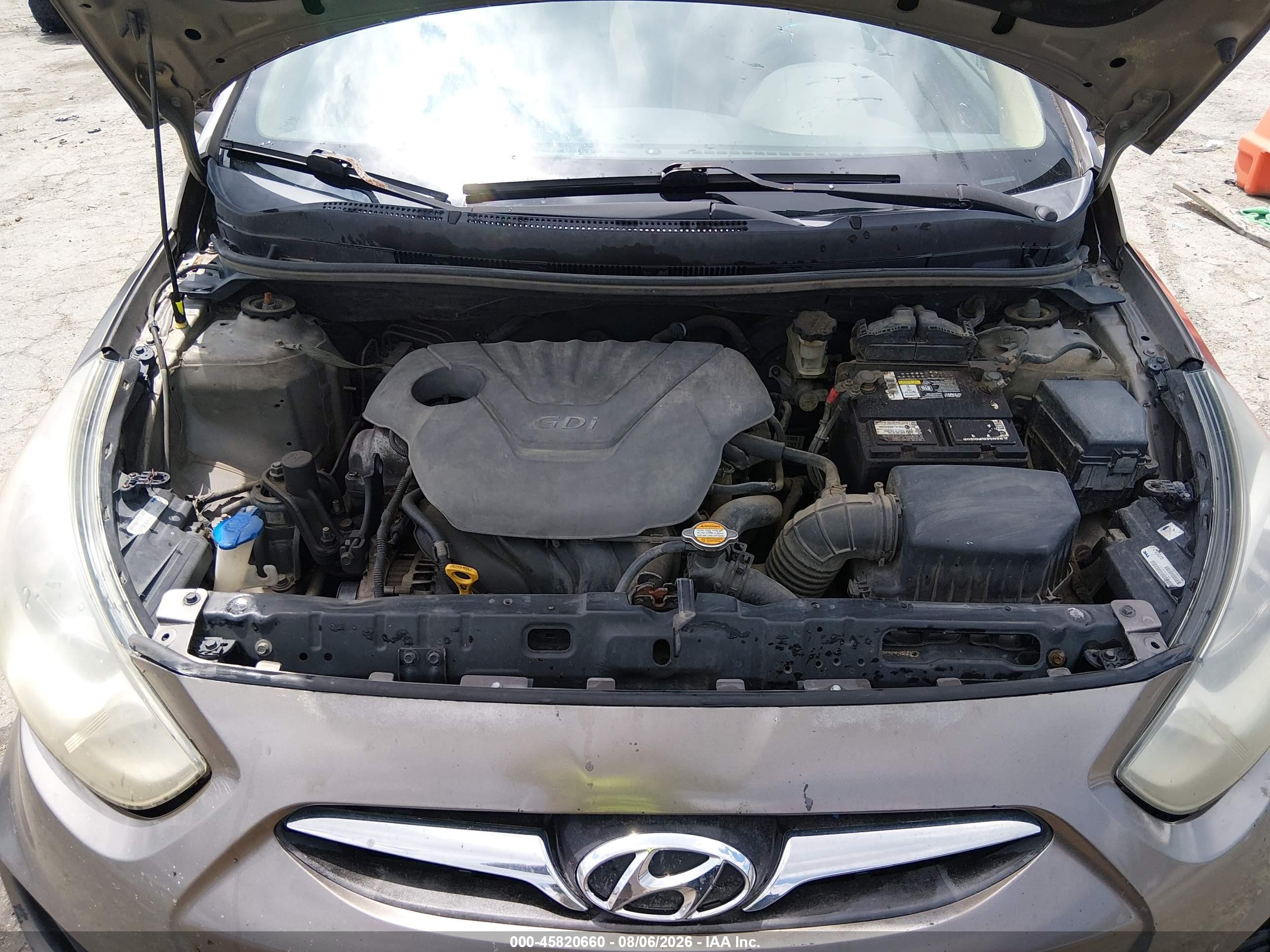 2012 Hyundai Accent Gls Gray vin: KMHCT4AE9CU139185