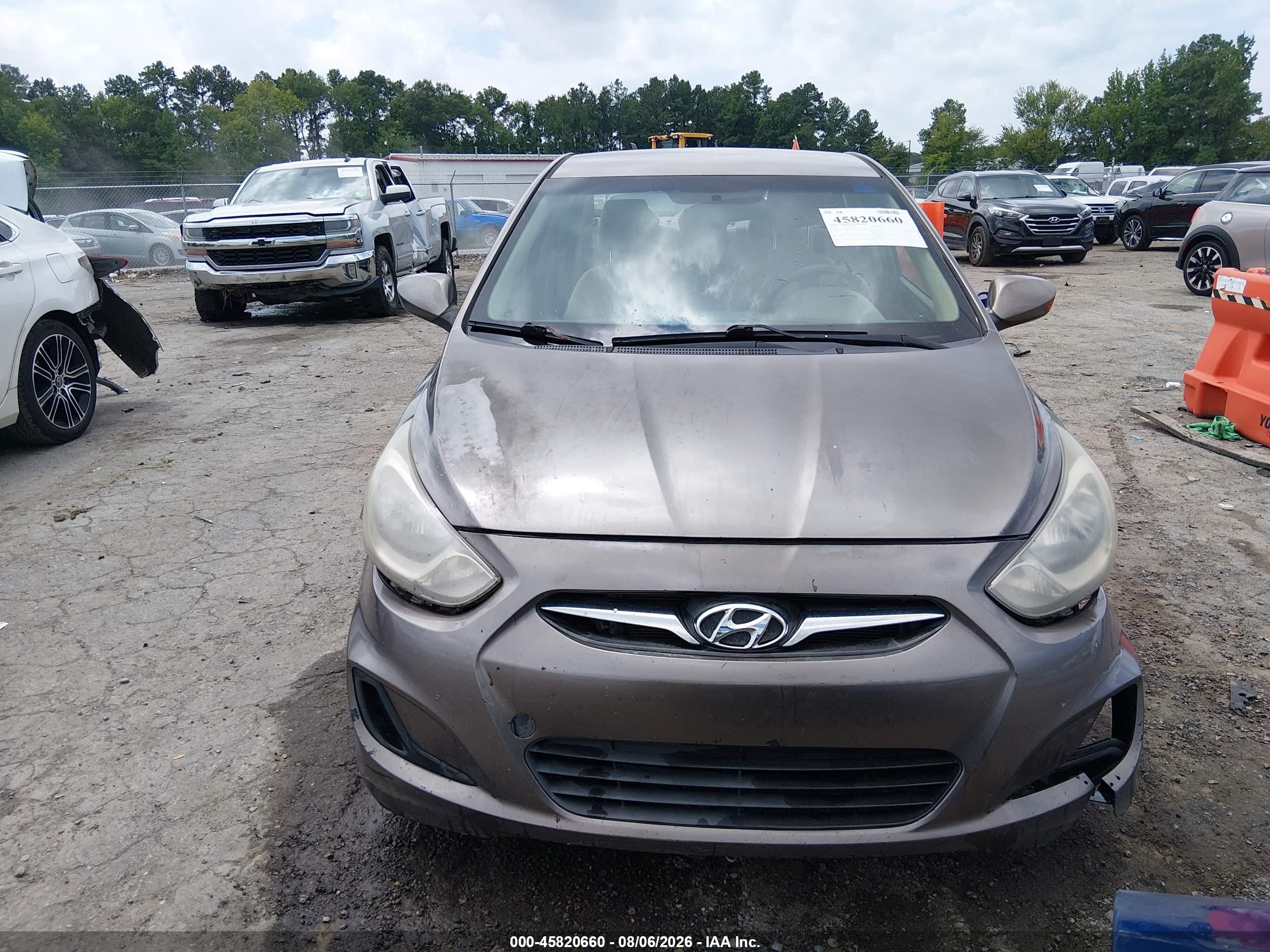 2012 Hyundai Accent Gls Gray vin: KMHCT4AE9CU139185