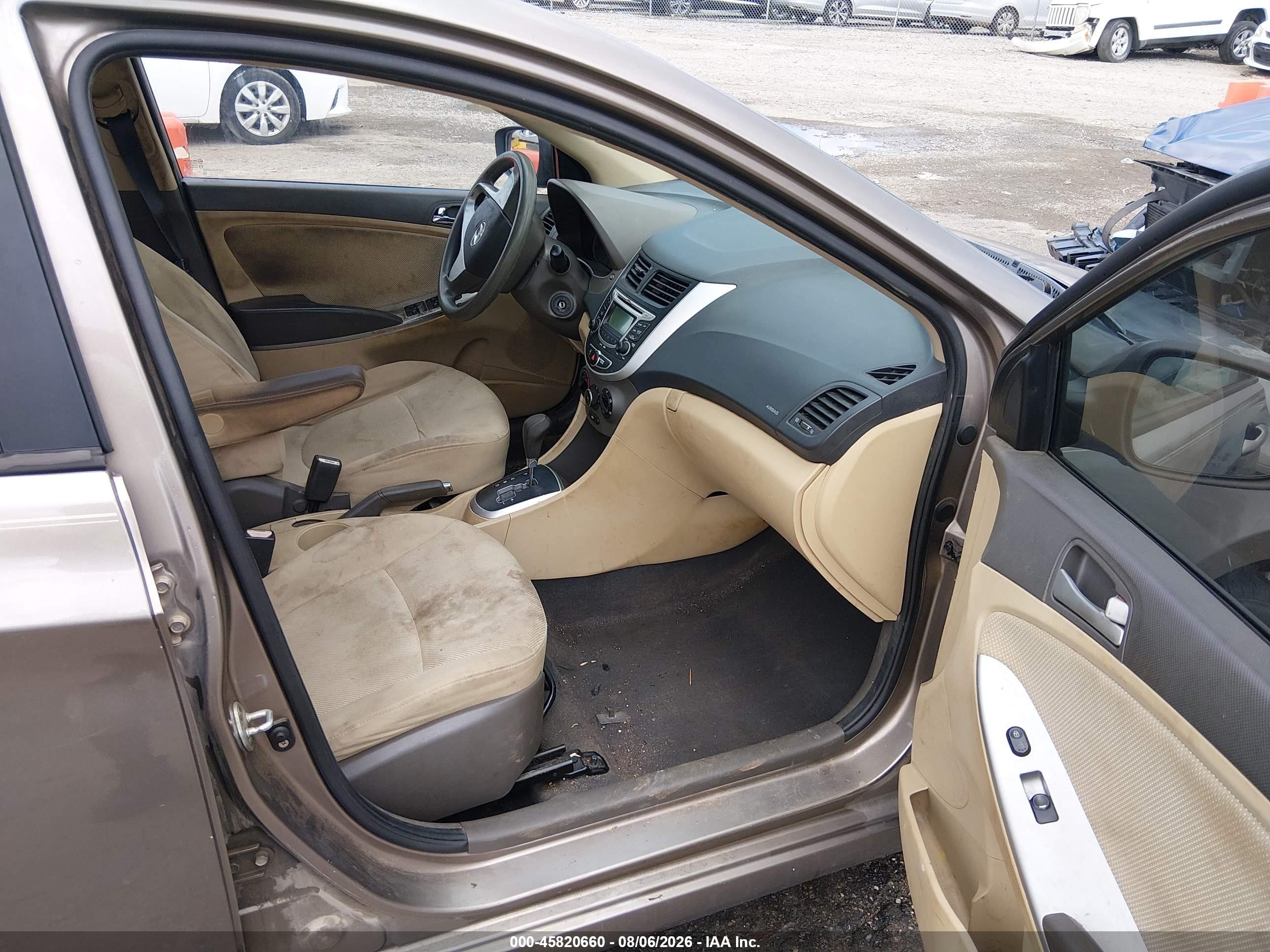 2012 Hyundai Accent Gls Gray vin: KMHCT4AE9CU139185