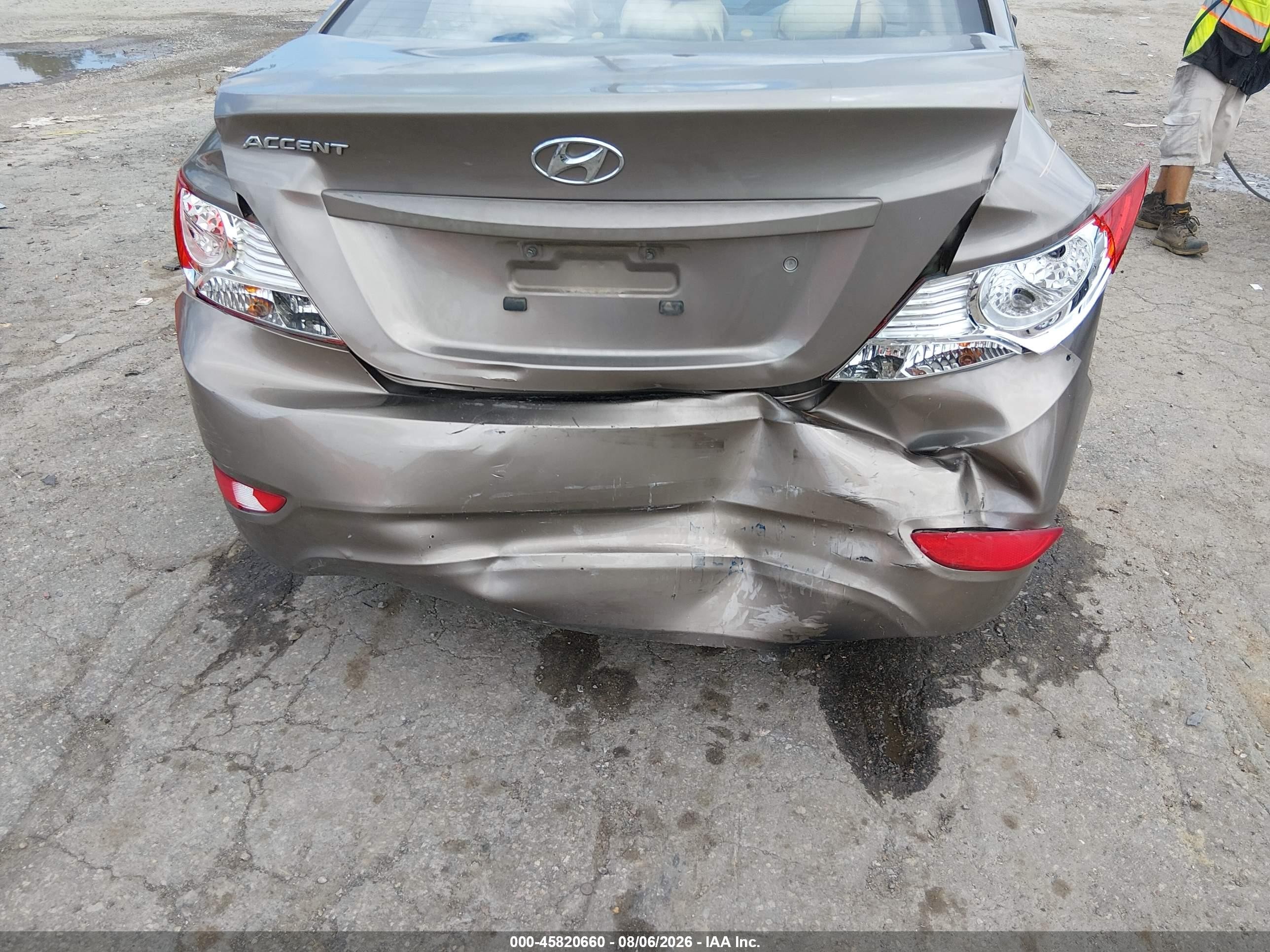 2012 Hyundai Accent Gls Gray vin: KMHCT4AE9CU139185