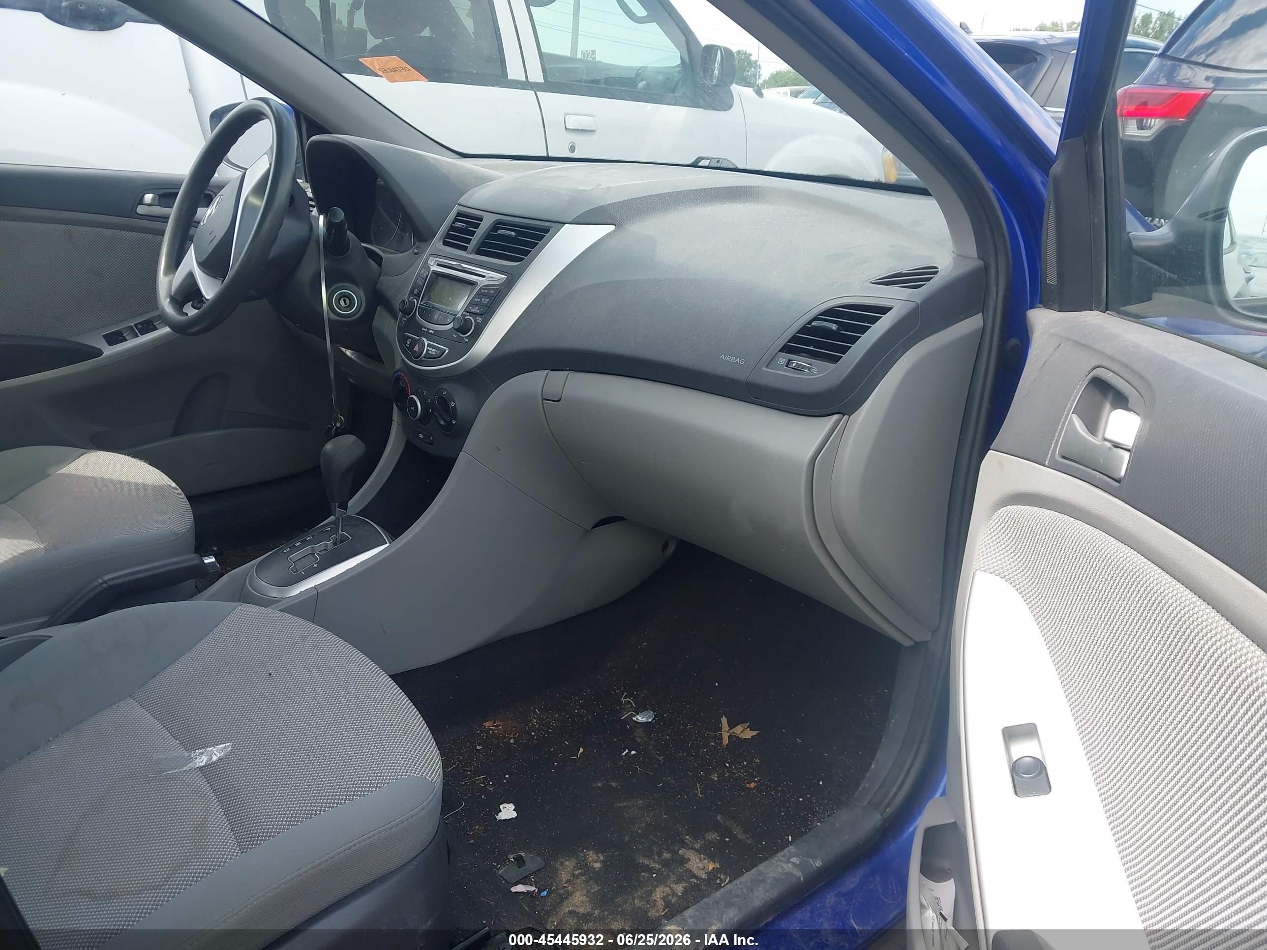 2012 Hyundai Accent Gls Синий vin: KMHCT4AE9CU201491