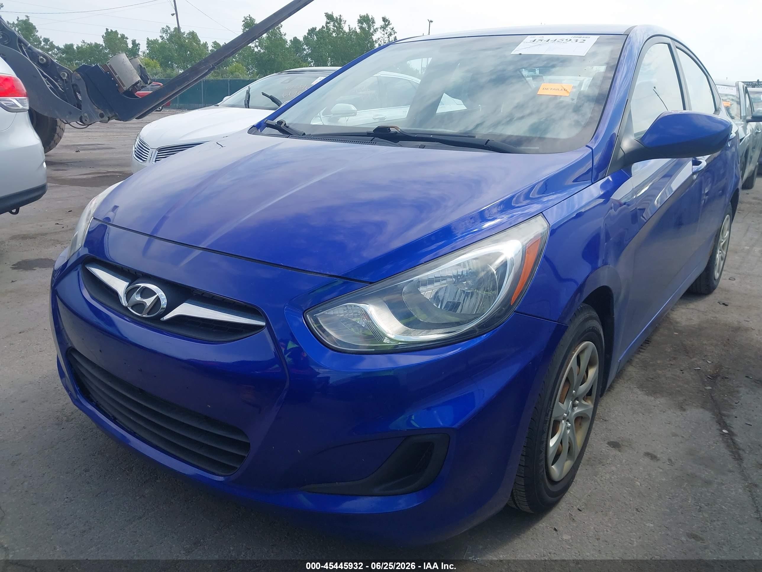 2012 Hyundai Accent Gls Синий vin: KMHCT4AE9CU201491
