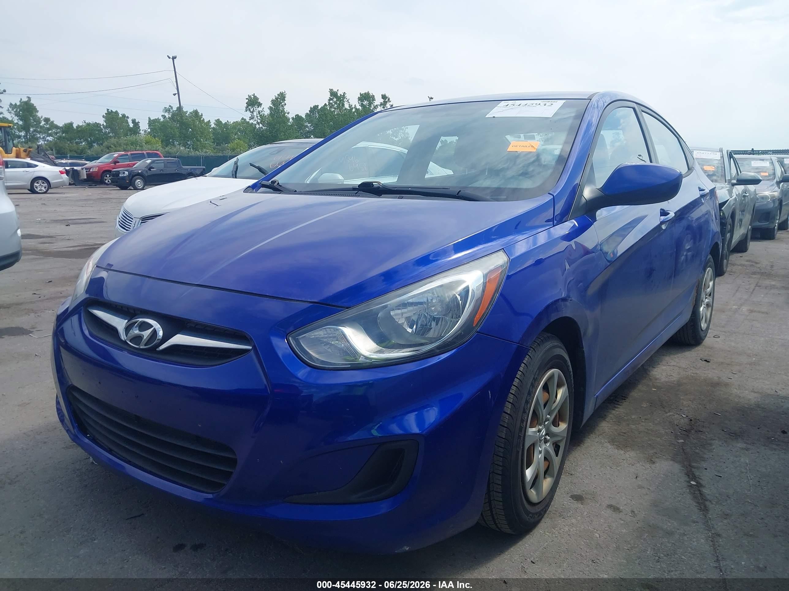 2012 Hyundai Accent Gls Синий vin: KMHCT4AE9CU201491