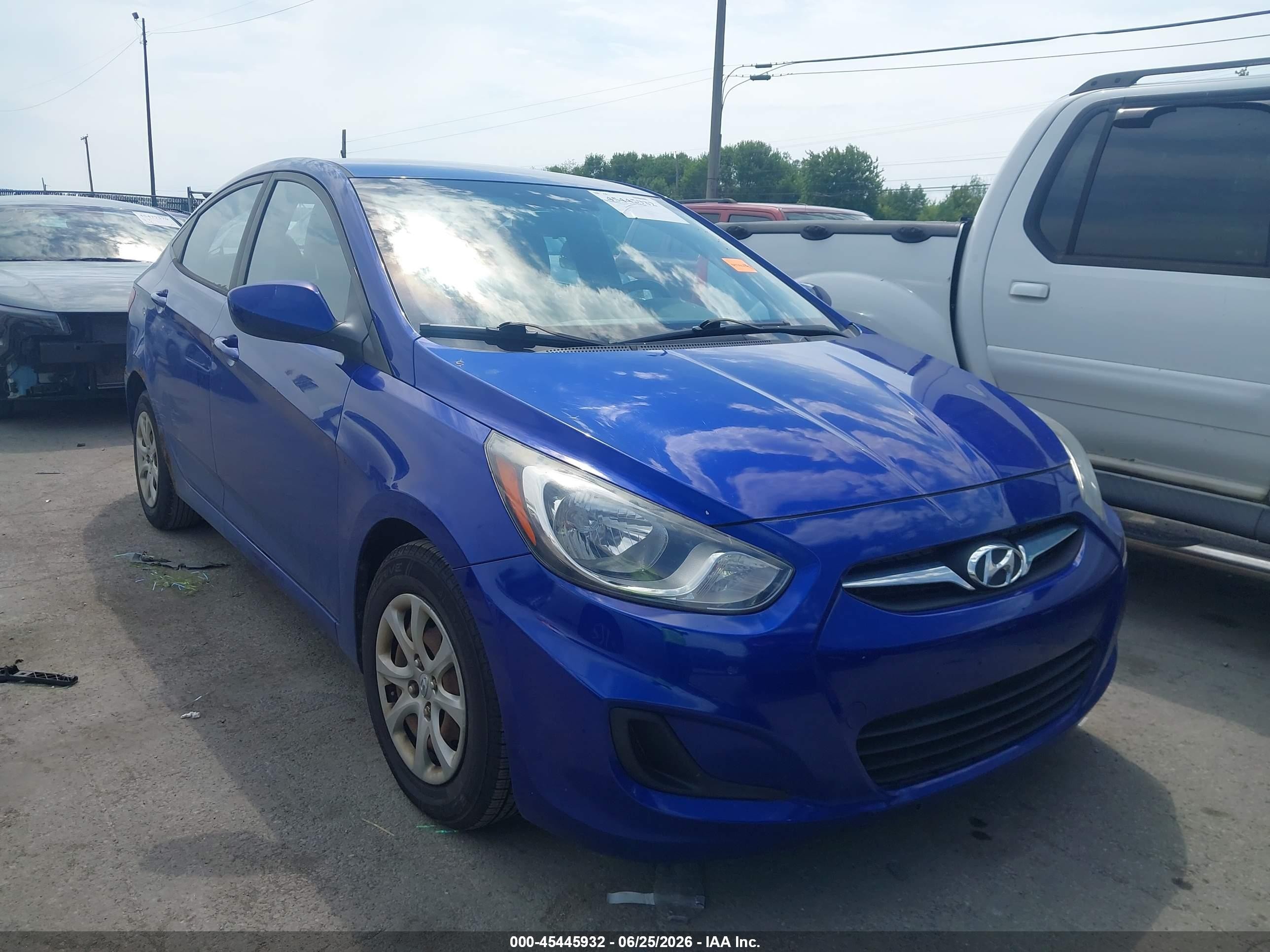 2012 Hyundai Accent Gls Синий vin: KMHCT4AE9CU201491