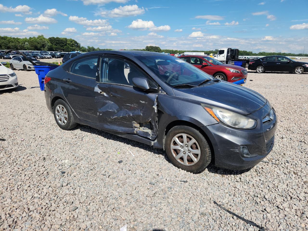 2012 Hyundai Accent Gls Gray vin: KMHCT4AE9CU242736