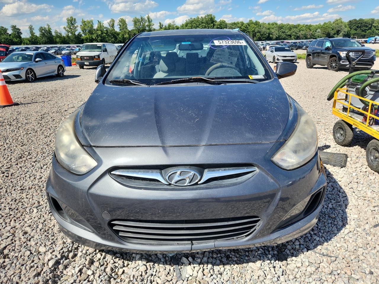 2012 Hyundai Accent Gls Gray vin: KMHCT4AE9CU242736