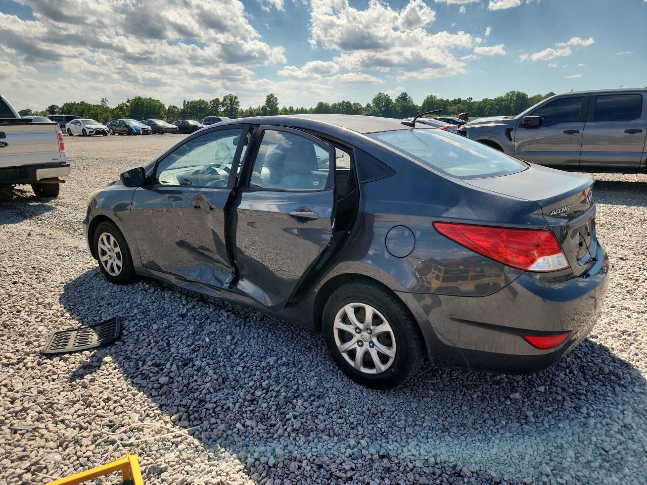 2012 Hyundai Accent Gls Gray vin: KMHCT4AE9CU242736