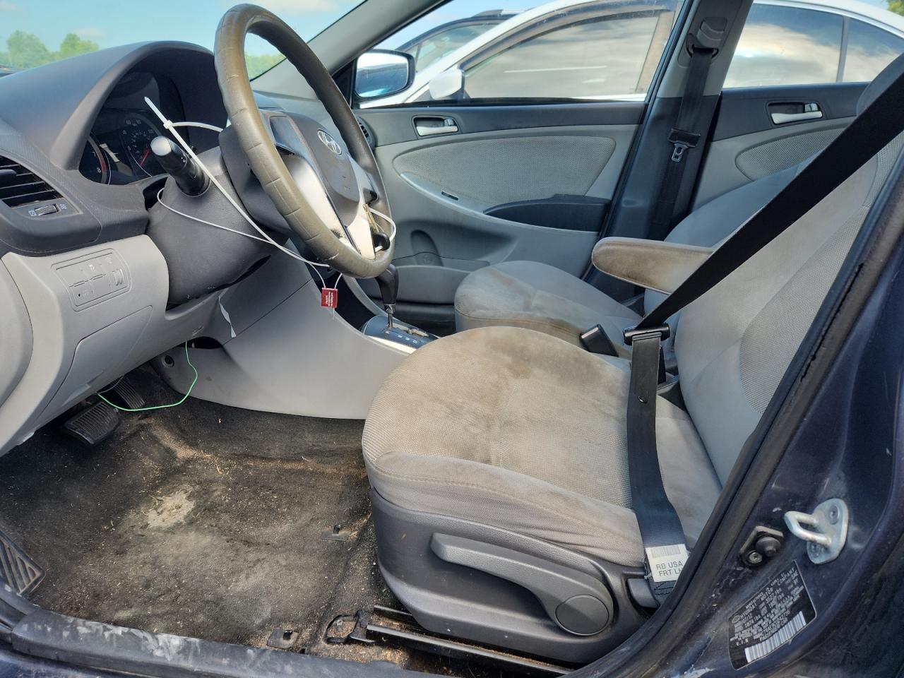2012 Hyundai Accent Gls Gray vin: KMHCT4AE9CU242736