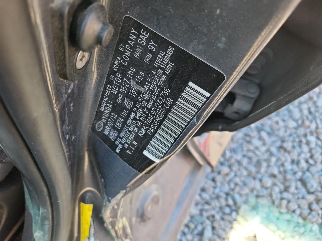 2012 Hyundai Accent Gls Gray vin: KMHCT4AE9CU242736