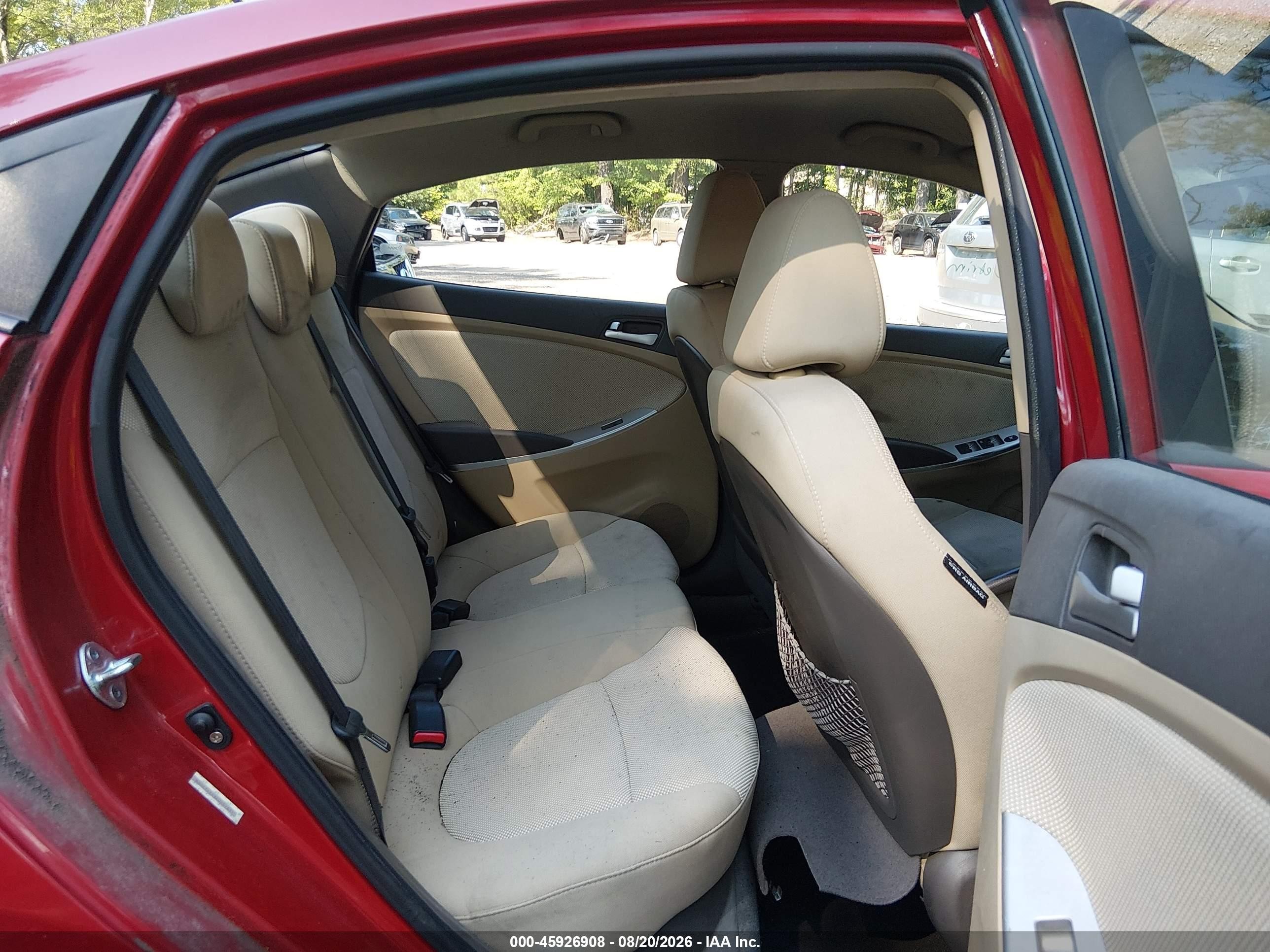 2012 Hyundai Accent Gls Red vin: KMHCT4AE9CU257611