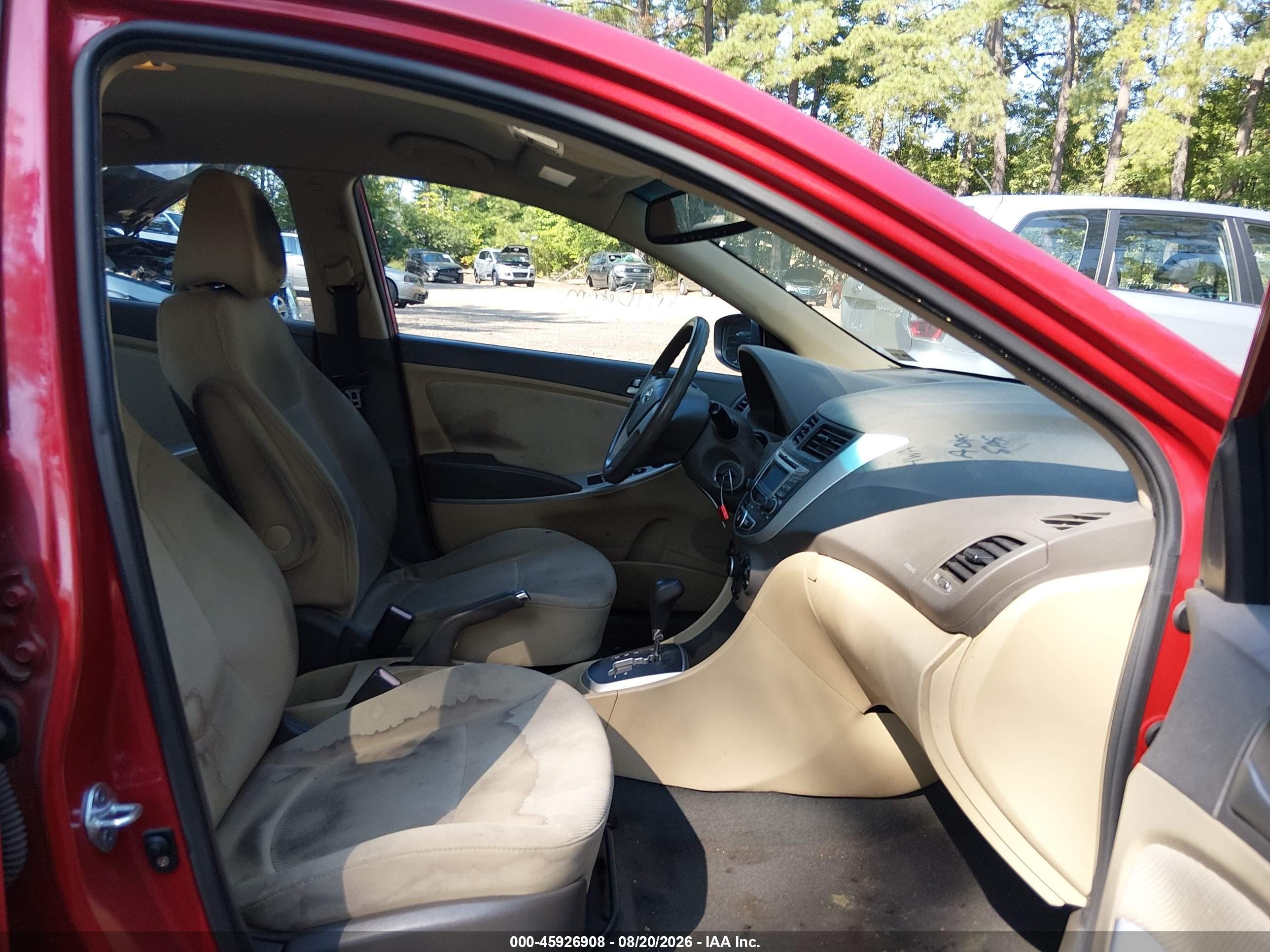 2012 Hyundai Accent Gls Red vin: KMHCT4AE9CU257611