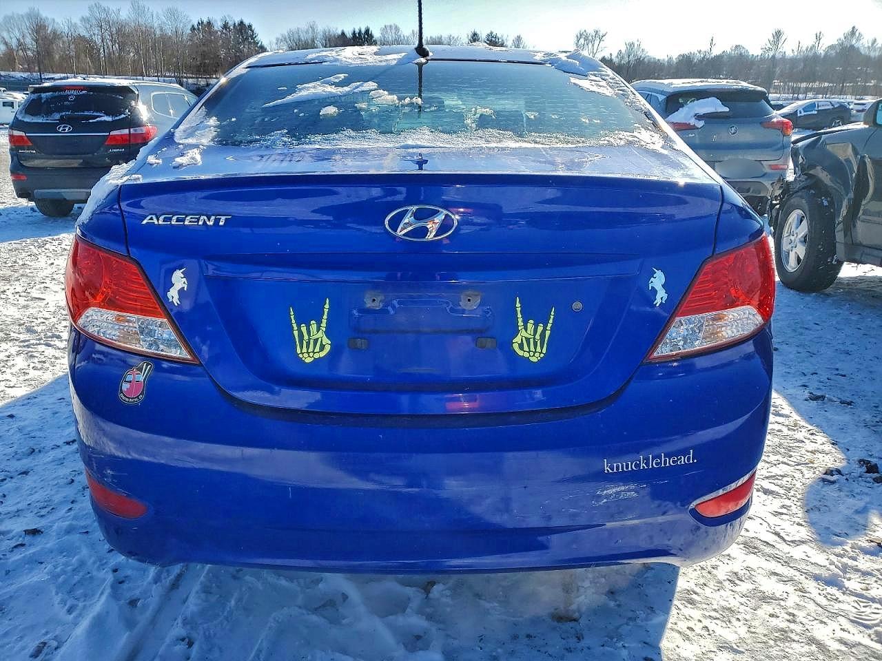 2013 Hyundai Accent Gls Blue vin: KMHCT4AE9DU400560