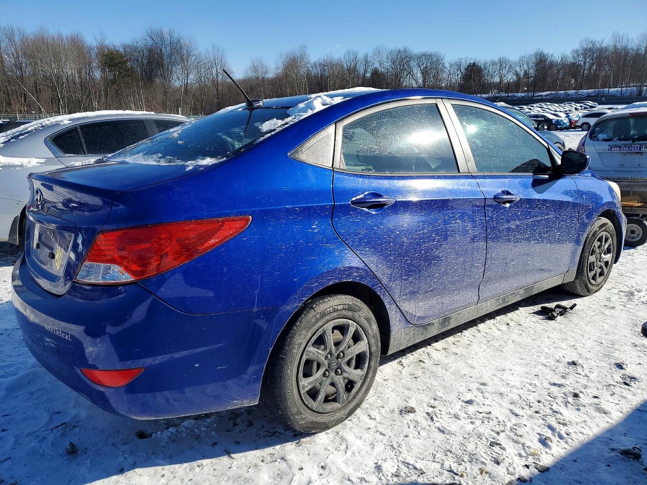 2013 Hyundai Accent Gls Blue vin: KMHCT4AE9DU400560