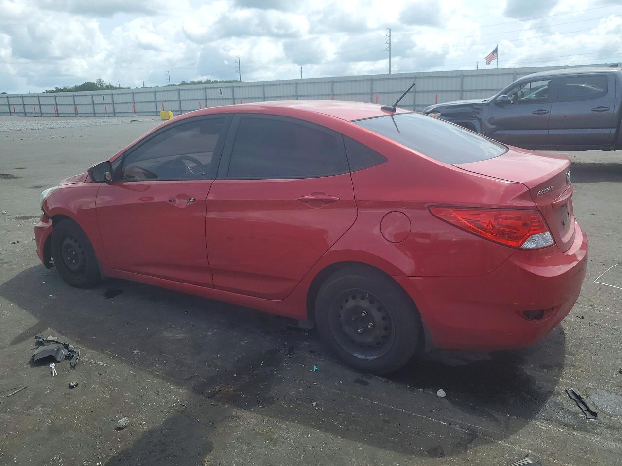 2013 Hyundai Accent Red vin: KMHCT4AE9DU419299
