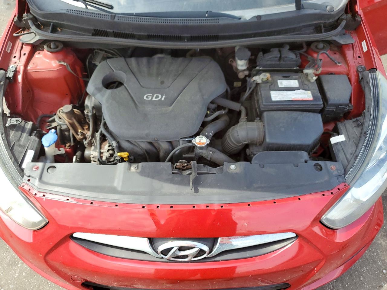 2013 Hyundai Accent Red vin: KMHCT4AE9DU419299