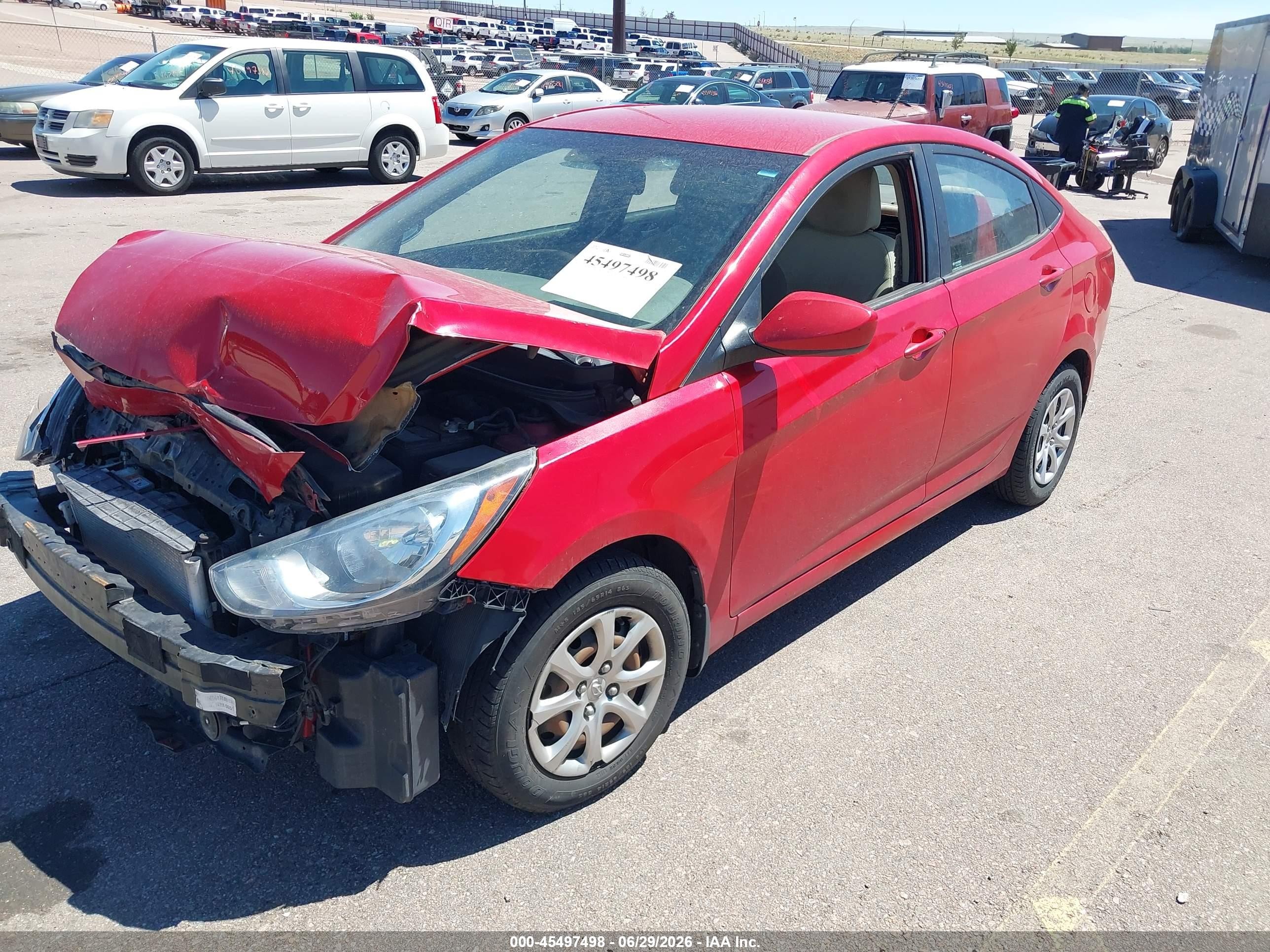 2013 Hyundai Accent Gls Red vin: KMHCT4AE9DU429413